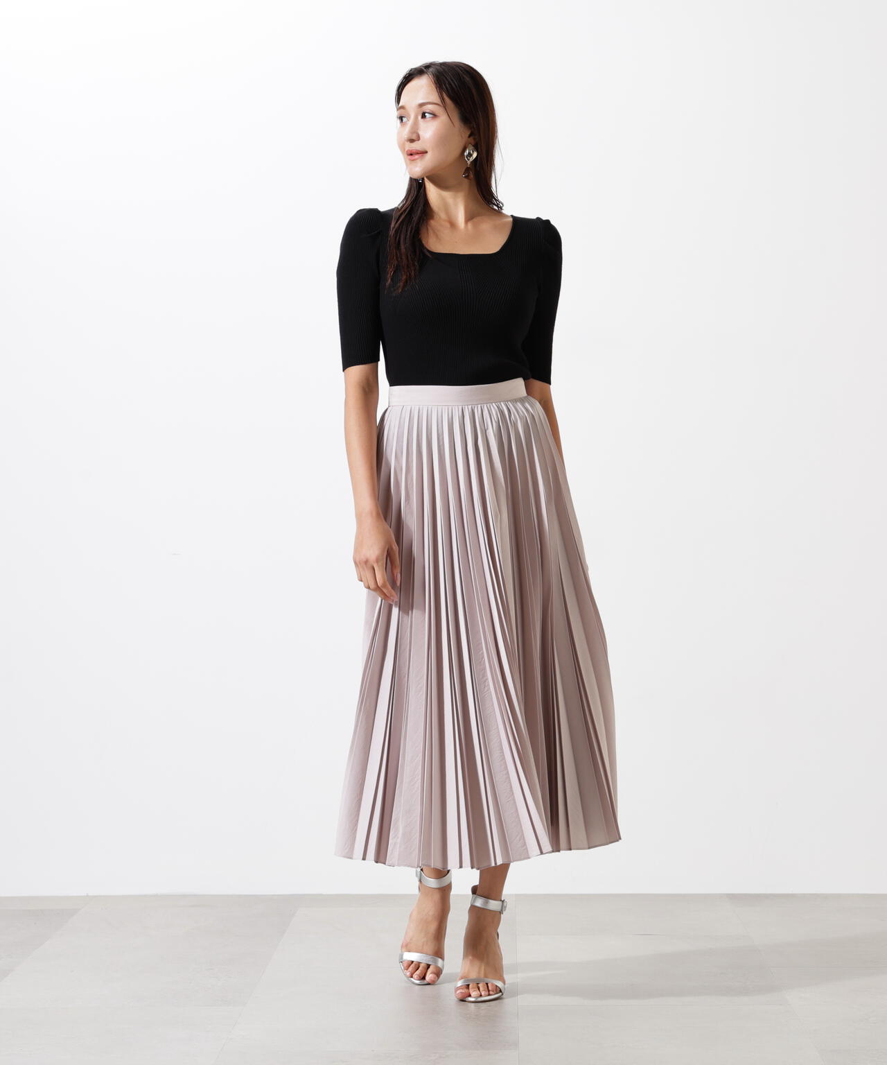 ドライタフタビンテージプリーツスカート