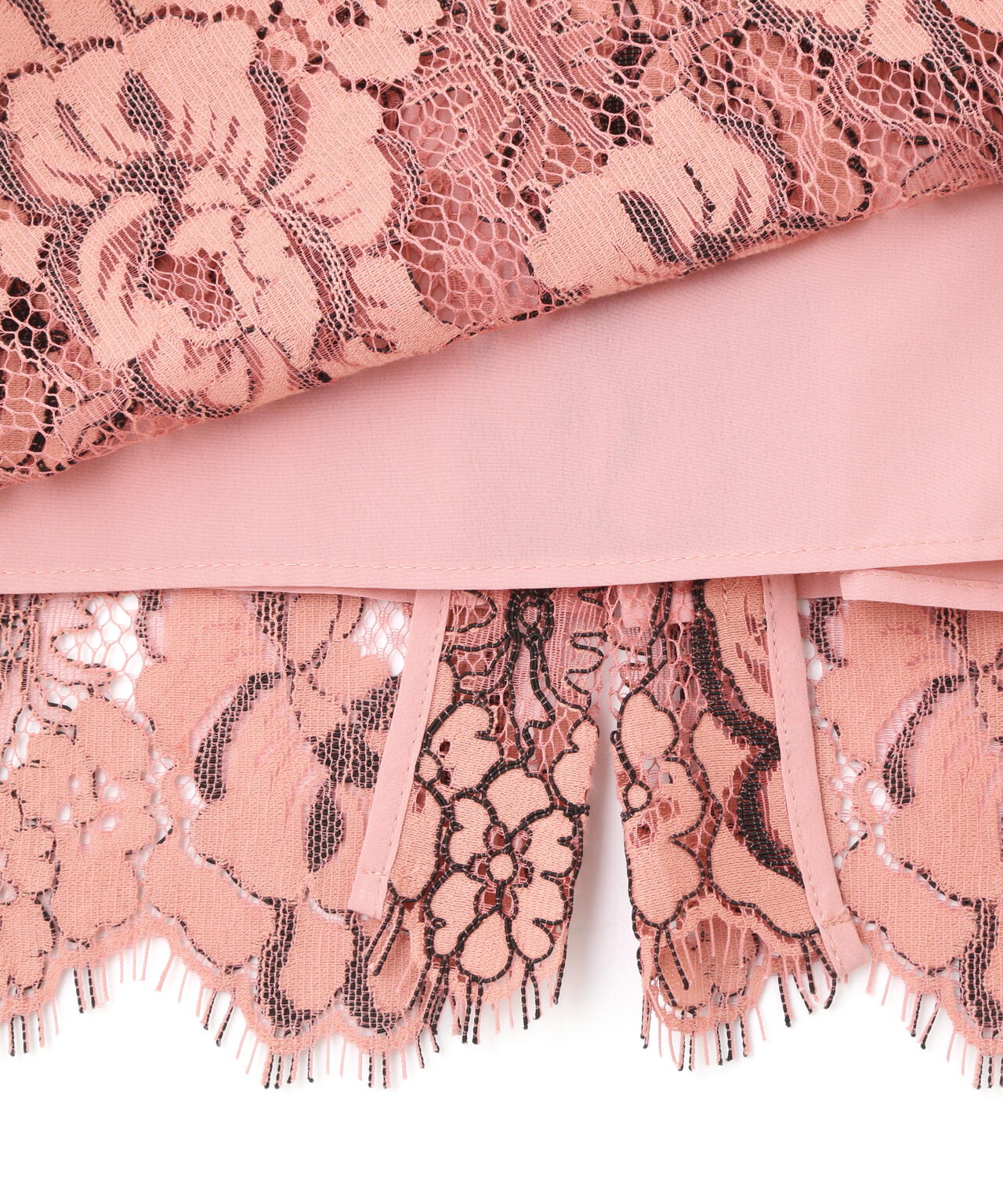 グラデーションフラワーレーススカート