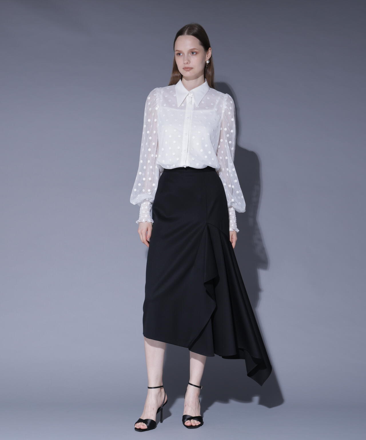 アシンメトリーヘムスカート_