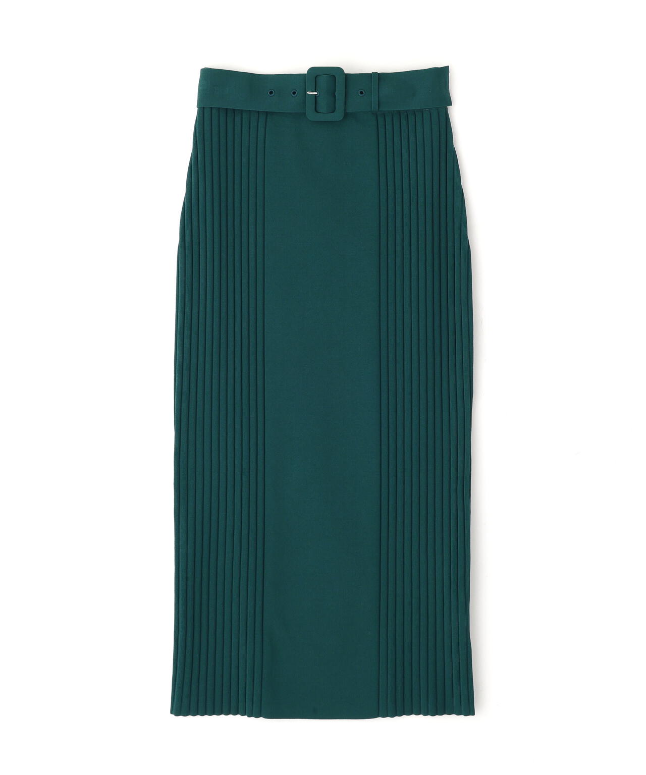 ベルト付き総針ニットタイトスカート