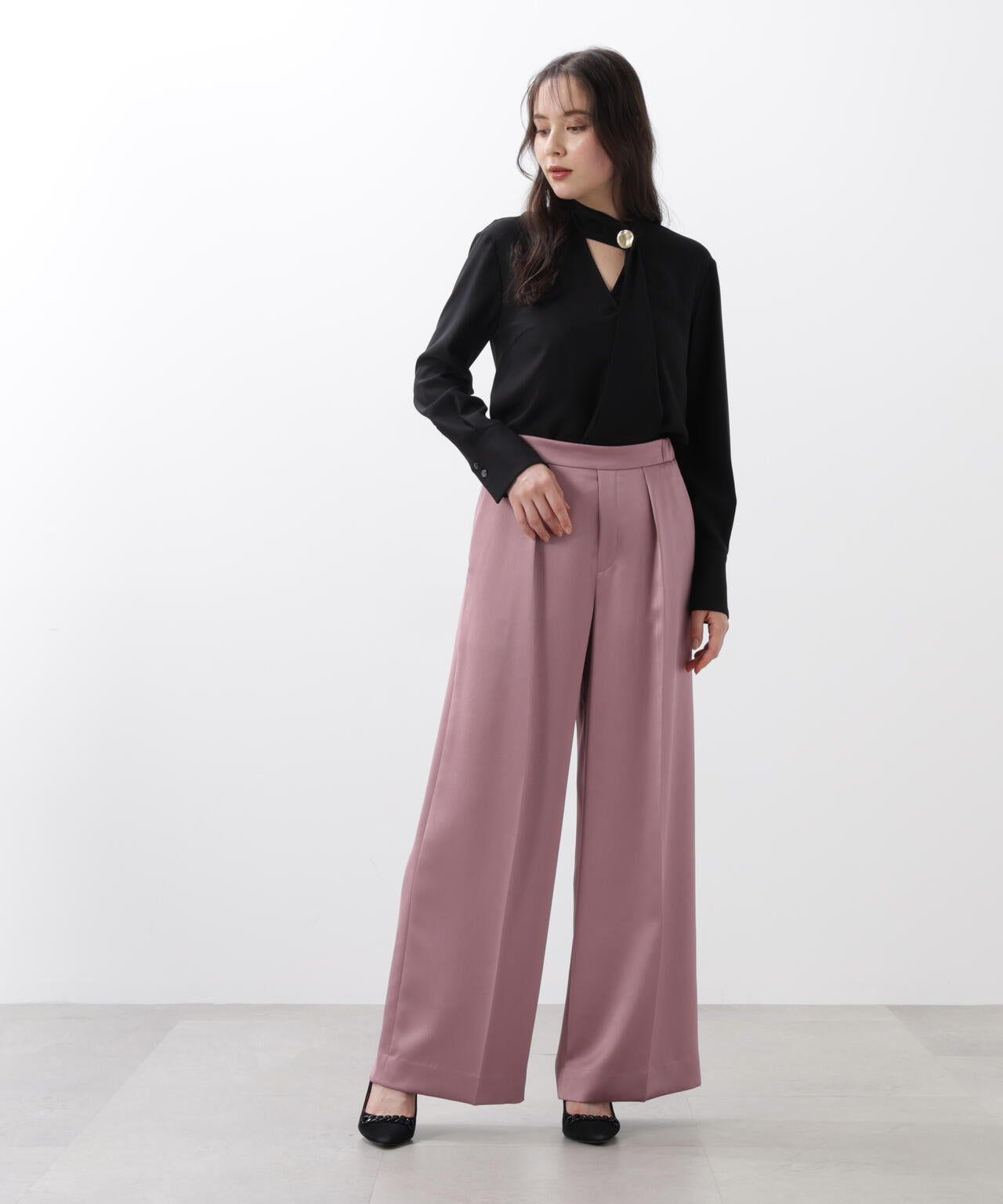 サテンワイドパンツ | PINKY&DIANNE（ピンキー&ダイアン） ｜【公式