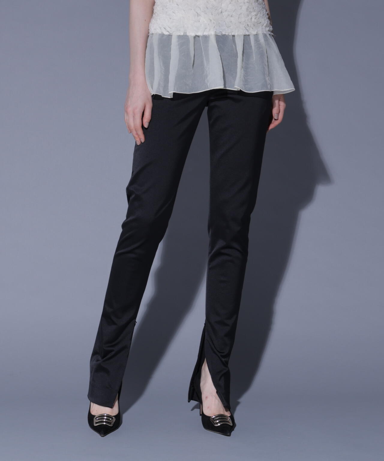 サイドコンシールシガレットパンツ_