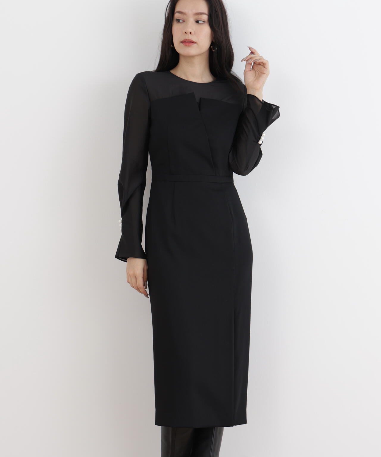 パールスリーブドッキングワンピース | PINKY&DIANNE（ピンキー