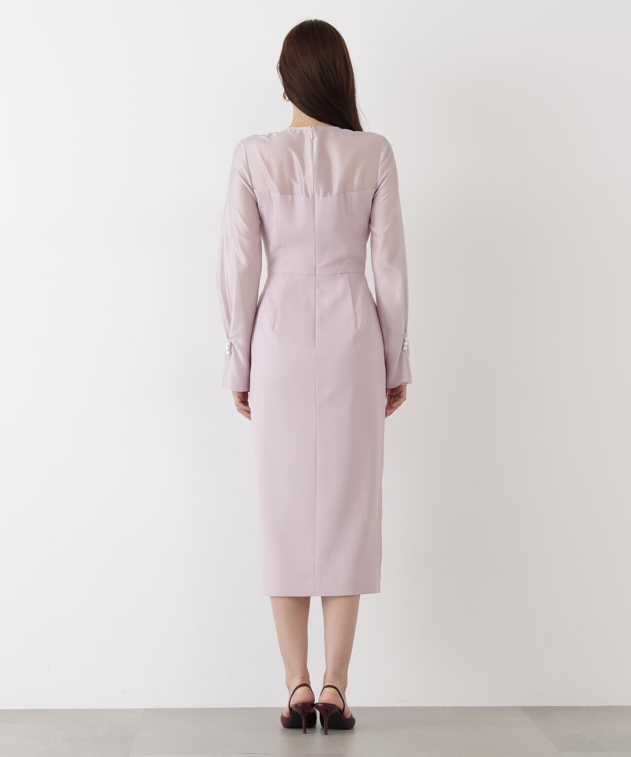 パールスリーブドッキングワンピース