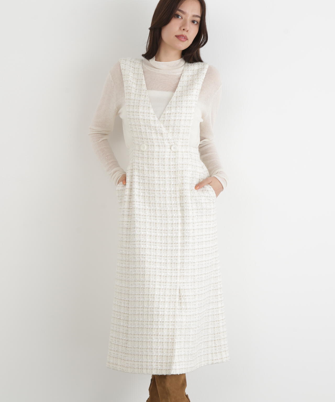 ループツイードジャンバースカート | PINKY&DIANNE（ピンキー&ダイアン