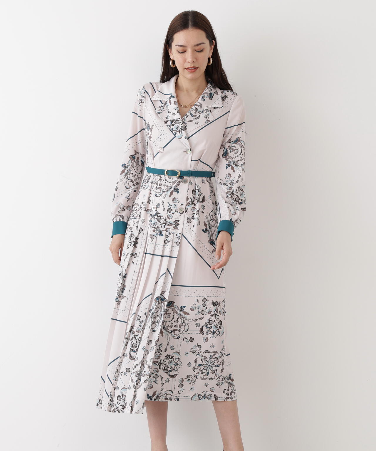 フローラルスカーフプリントワンピース | PINKY&DIANNE