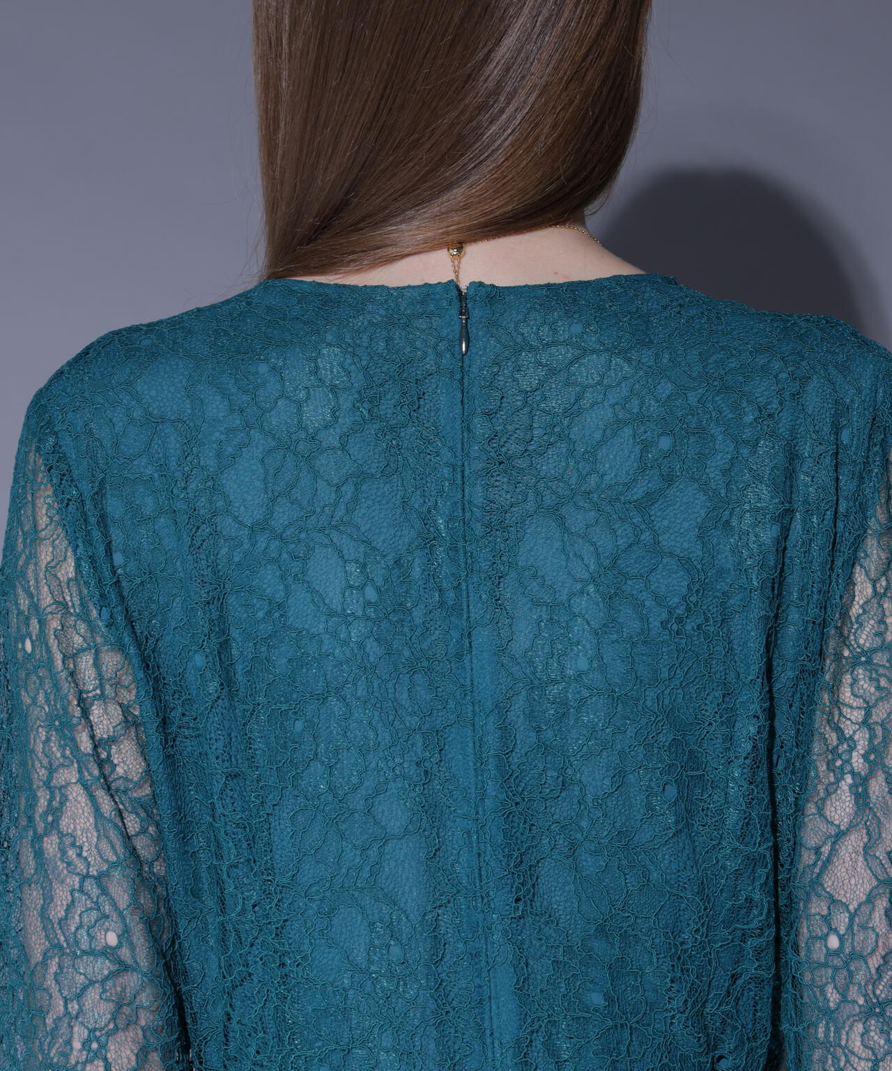 ペプラムベルトレースドレス_