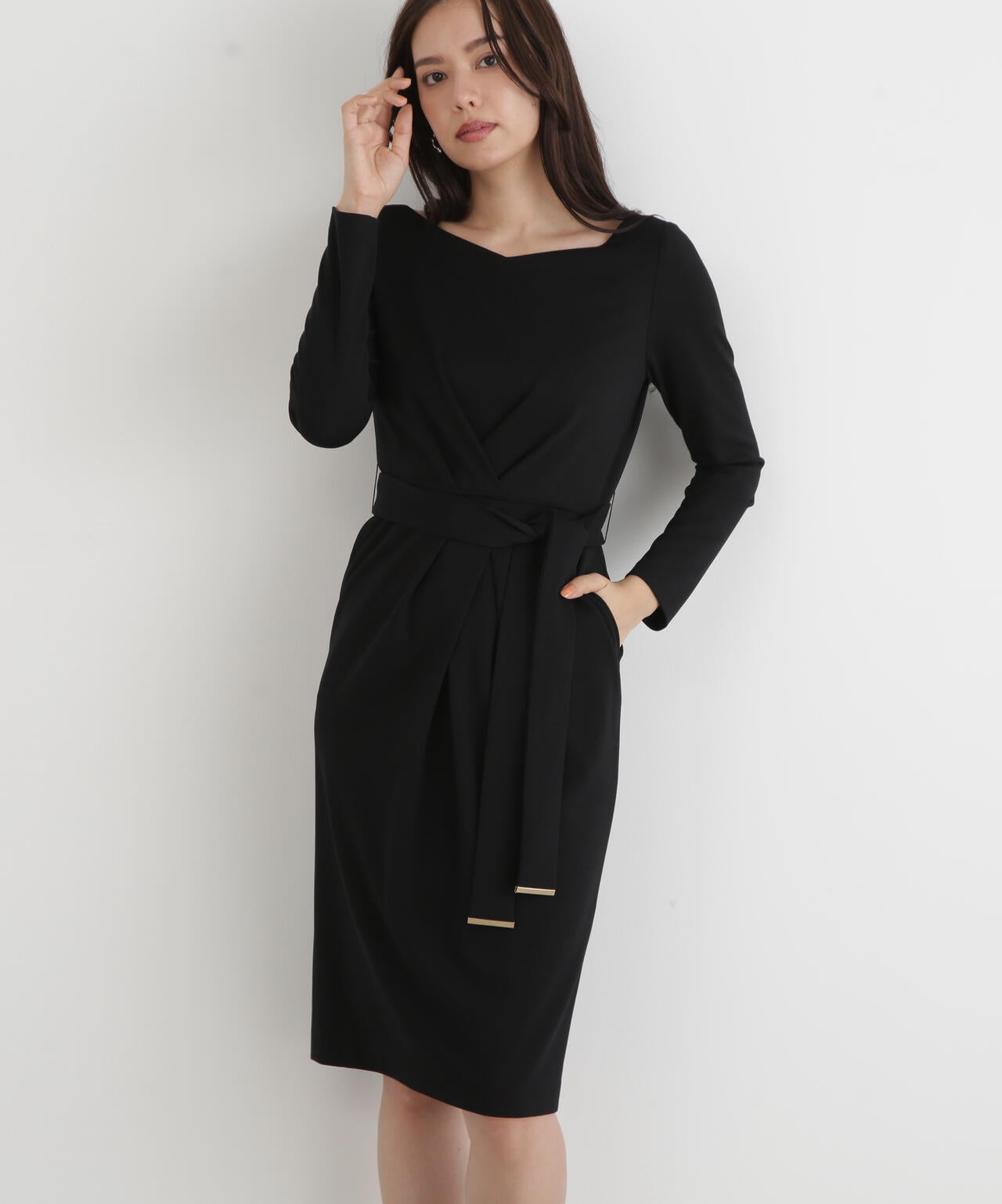 ［WEB/店舗限定カラー］クロスタックジャージワンピース