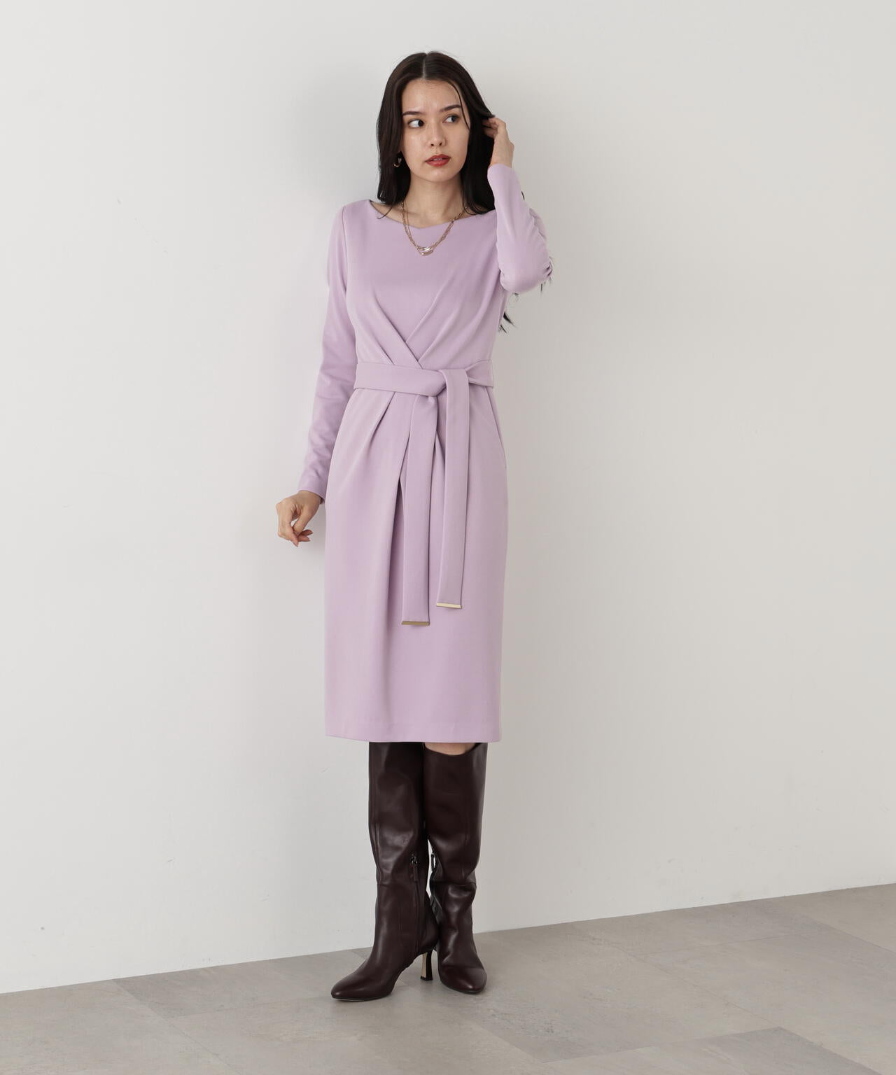 WEB/店舗限定カラー］クロスタックジャージワンピース | PINKY&DIANNE