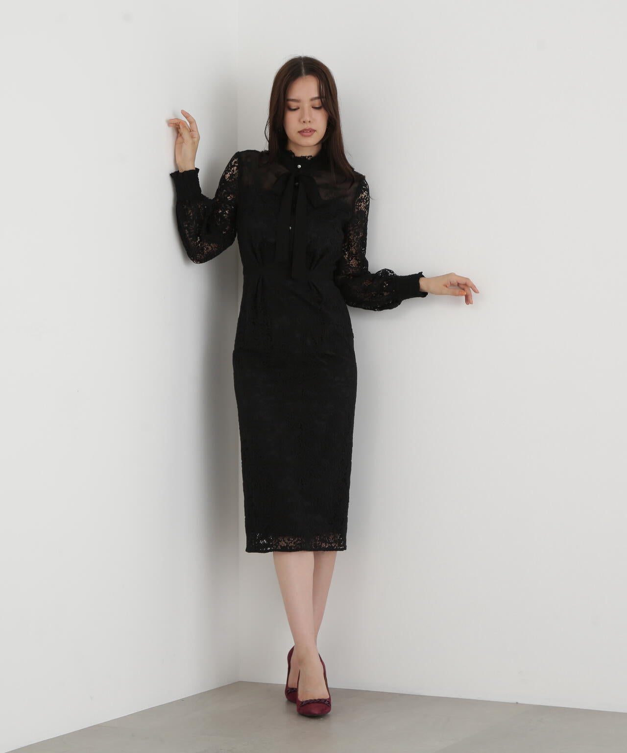 ［URBAN PRECIOUS］フローラルレースワンピース