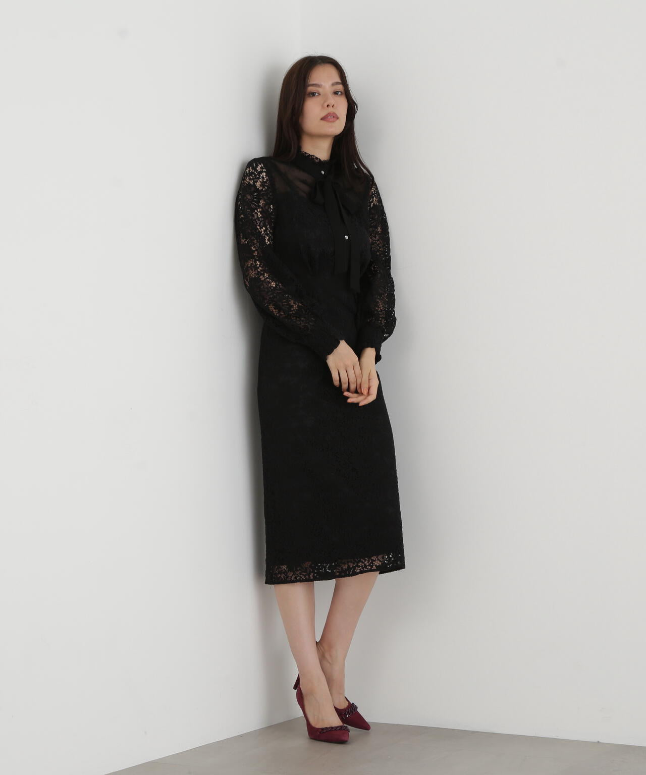 ［URBAN PRECIOUS］フローラルレースワンピース