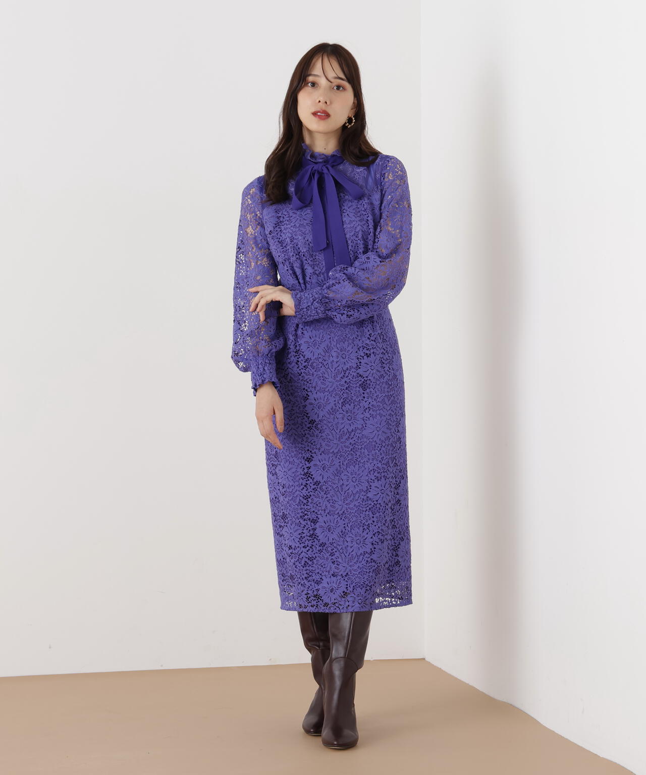 ［URBAN PRECIOUS］フローラルレースワンピース