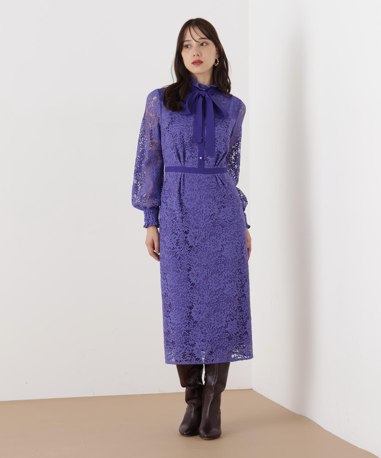 ［URBAN PRECIOUS］フローラルレースワンピース