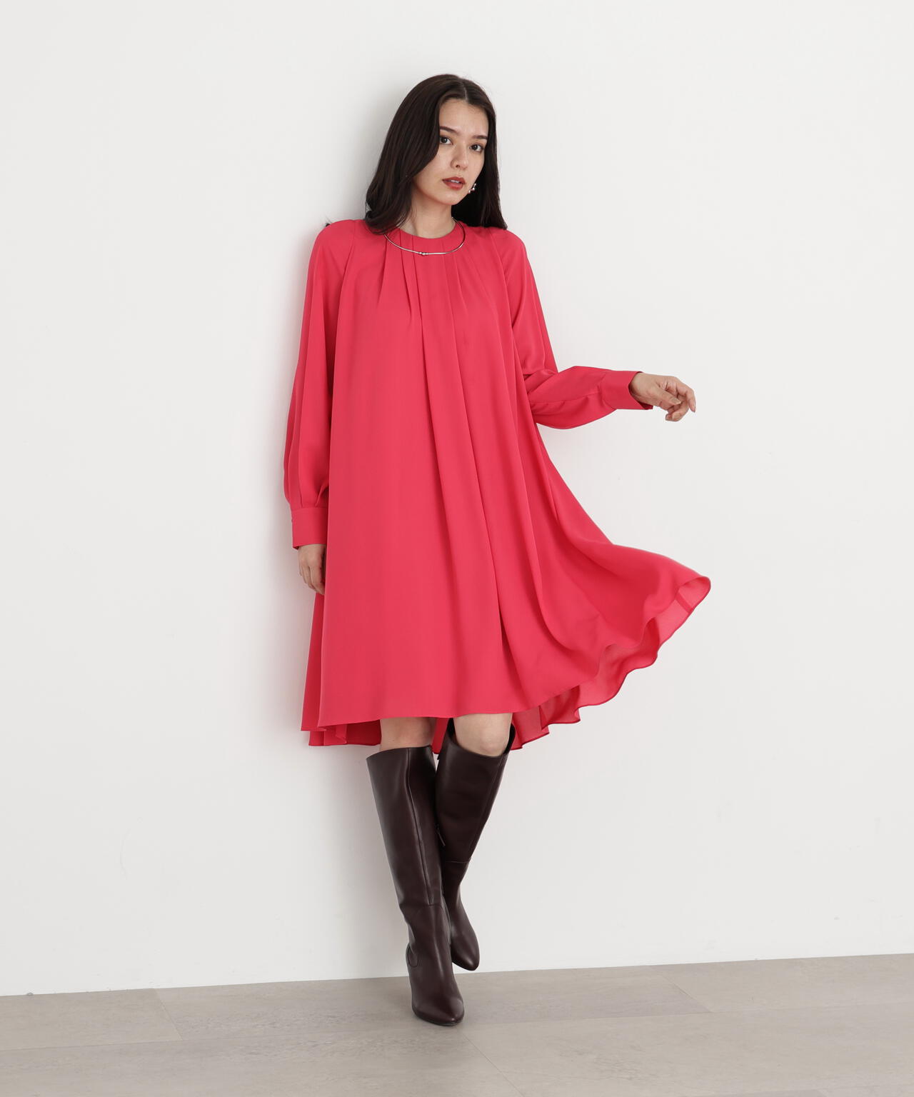 タックフレアジョーゼットワンピース | PINKY&DIANNE（ピンキー