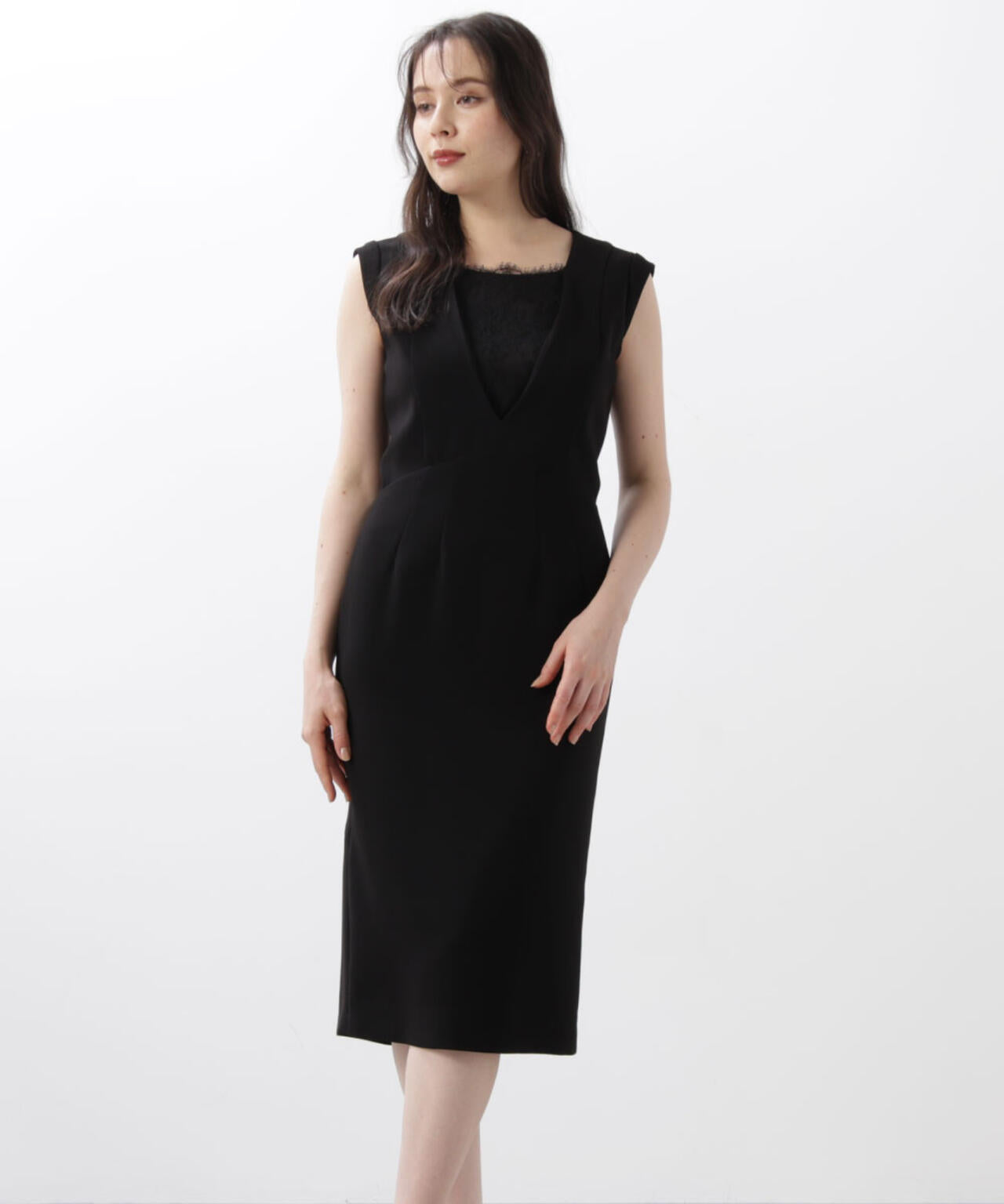 ピンキーアンドダイアン　オフショルダーワンピース　ブラック　38 ピンキーアンドダイアン オフショルダーワンピース ブラック 38