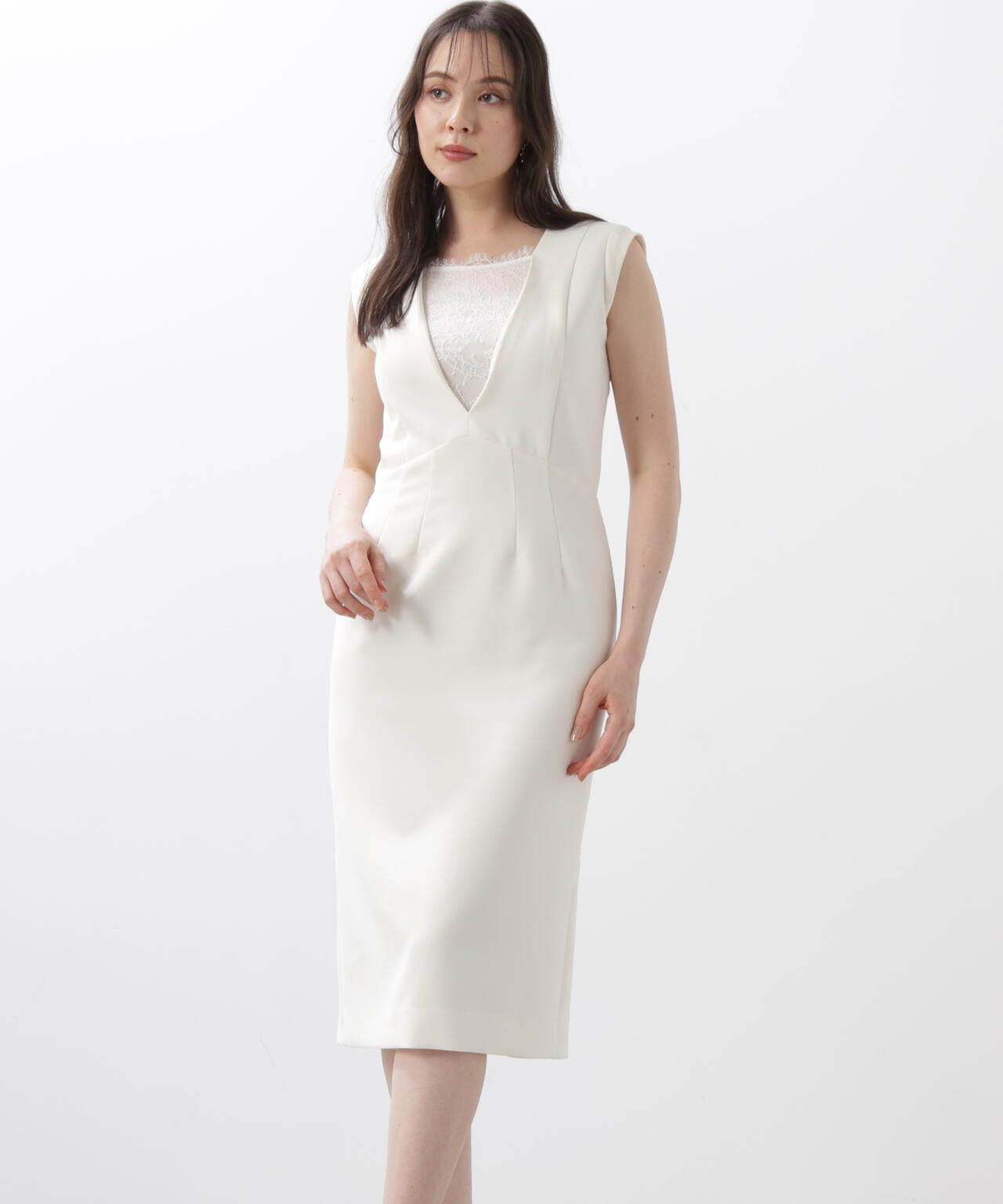 【URBAN PRECIOUS】レースコンビタイトワンピース