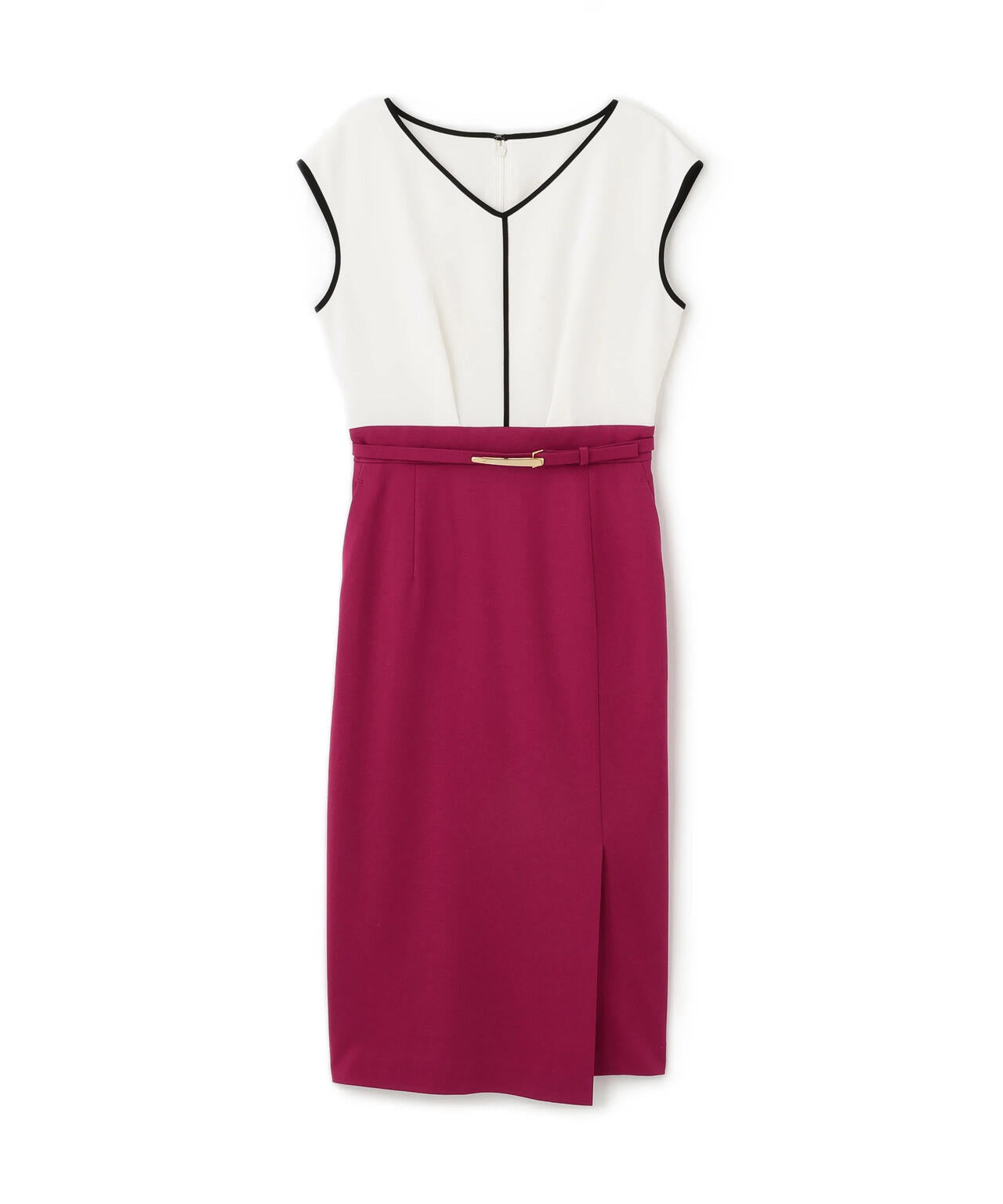 バイカラーコンビワンピース