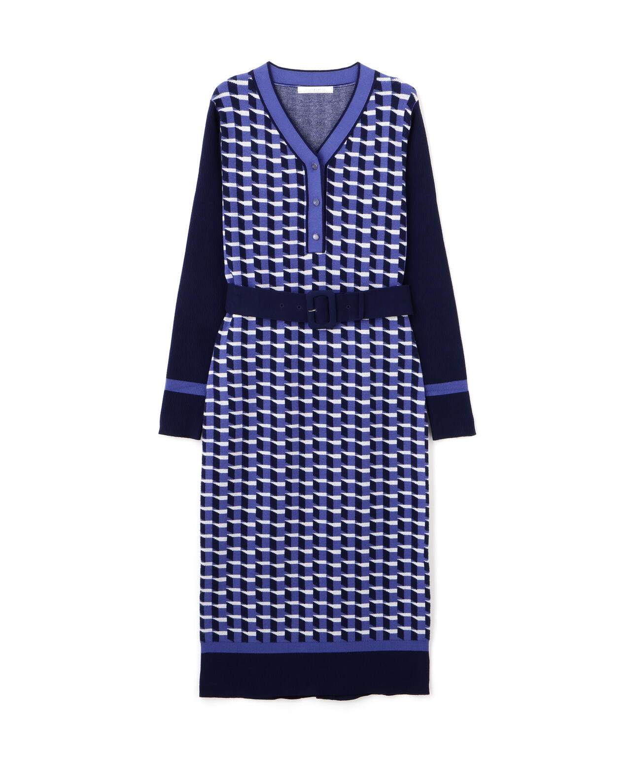 ジオメトリックジャガードニットワンピース | PINKY&DIANNE（ピンキー