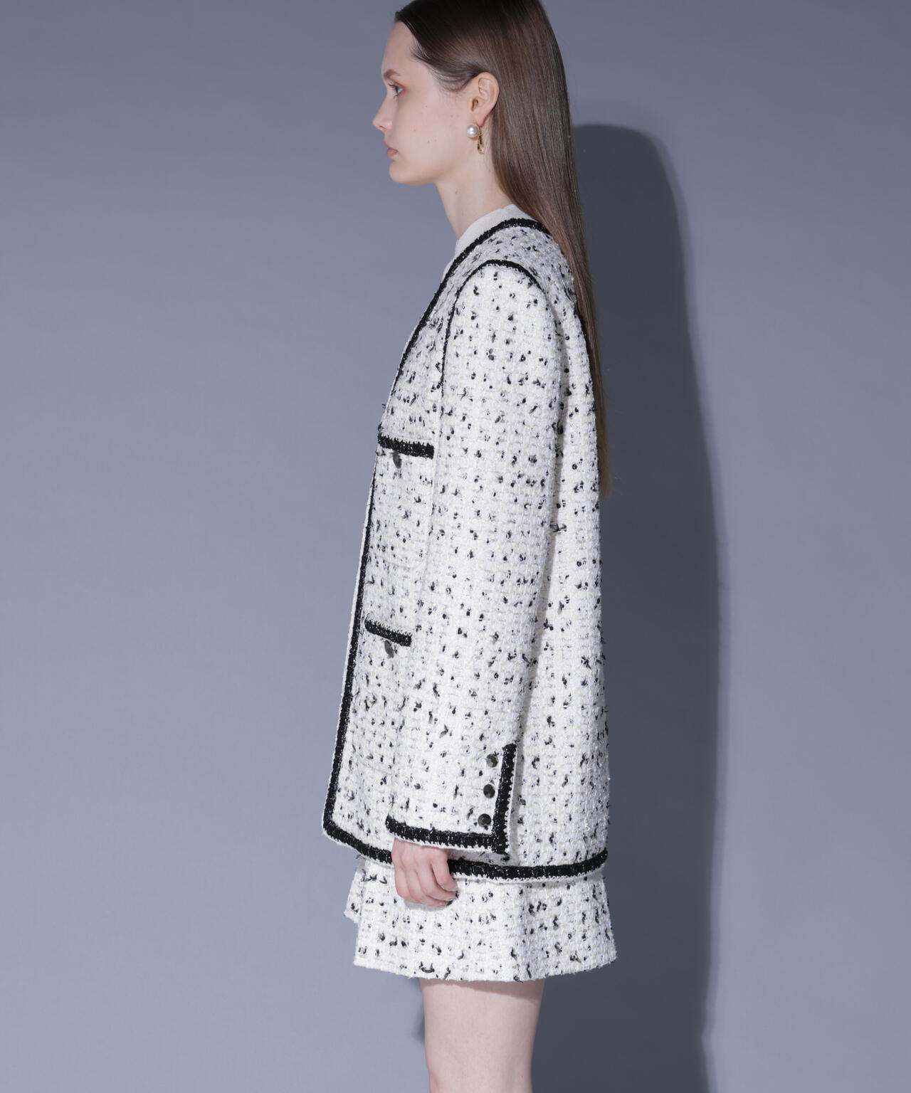 スパンコールツィードジャケット_