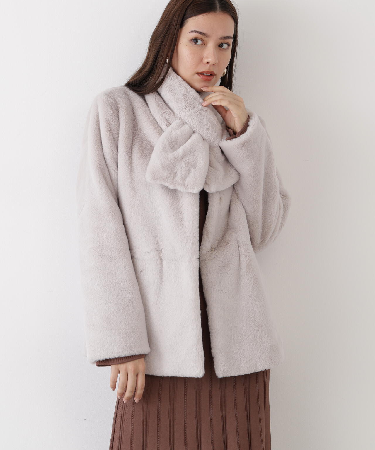 ティペット付きフォーファーショートコート