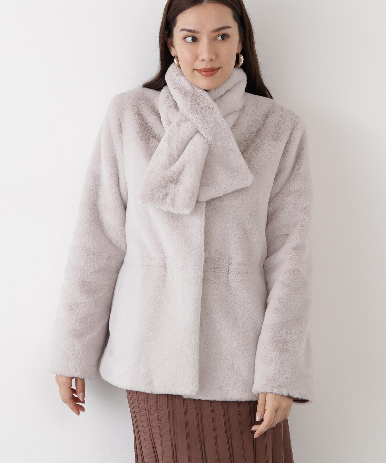 ティペット付きフォーファーショートコート