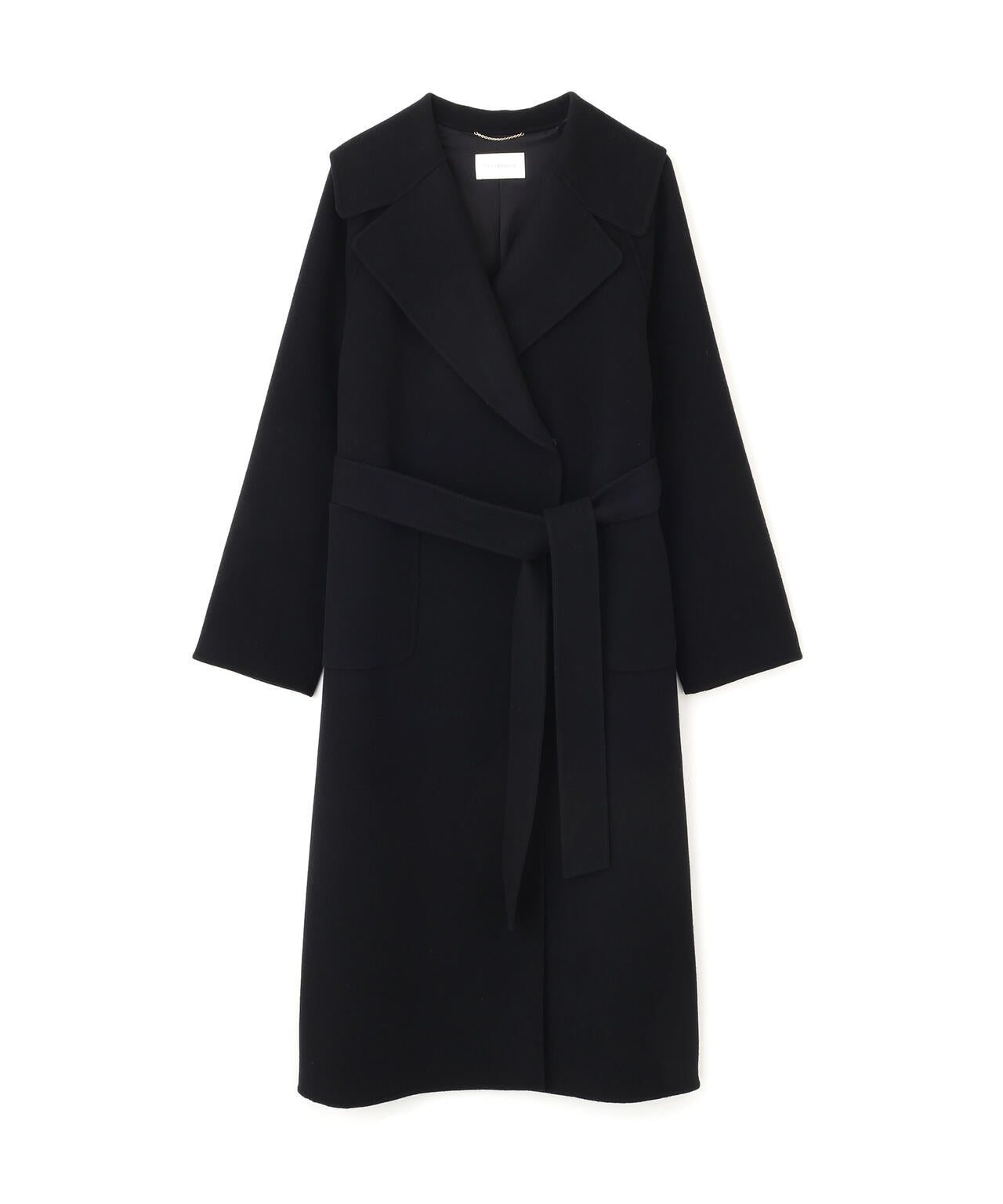 PINKY&DIANNE 黒　ウールピーコート 38サイズ カシミヤ　ウール ビックカラーリバーコート | PINKY&DIANNE（ピンキー&ダイアン