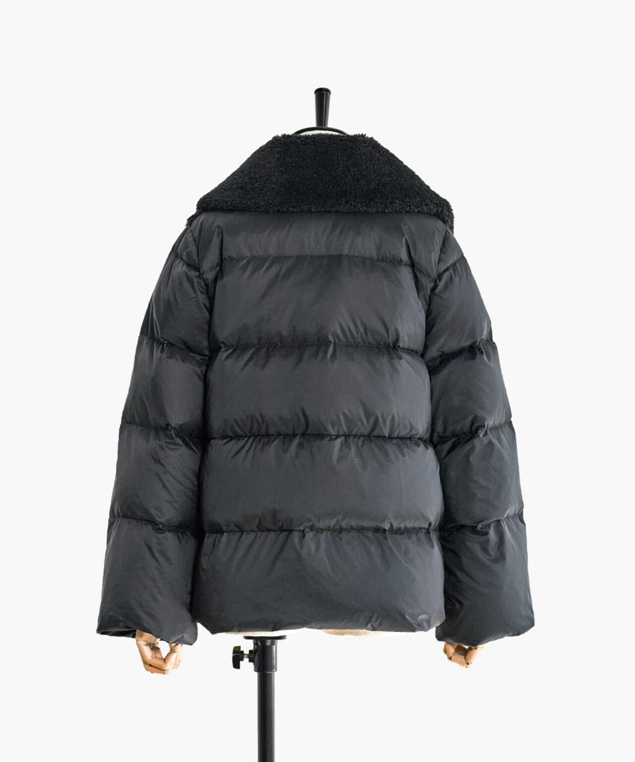 ファーコンビビックカラーミドルダウンコート