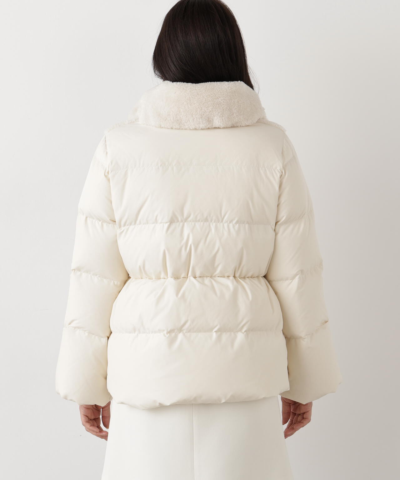 ファーコンビビックカラーミドルダウンコート | PINKY&DIANNE