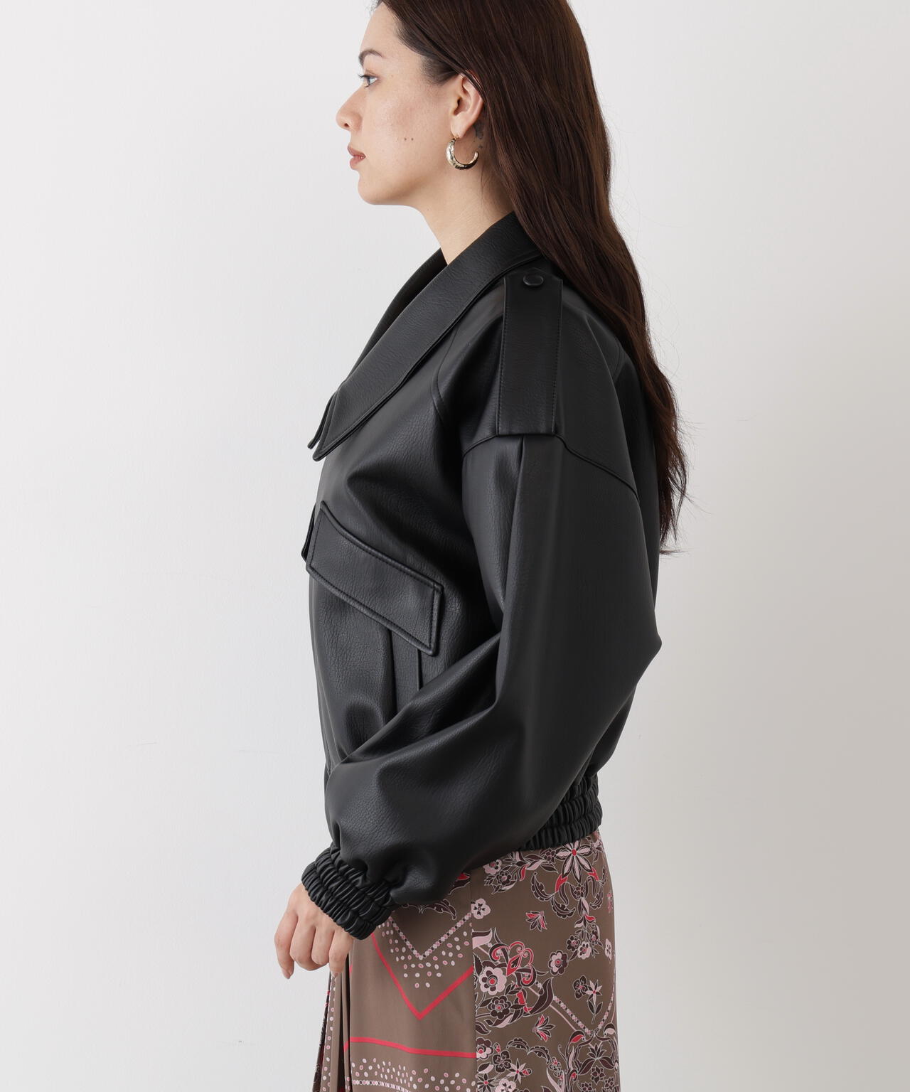 めーてる　美品　PINKY & DIANNE ブラックカシミア混フォックス めーてる様専用 美品 PINKY & DIANNE ブラックカシミア混