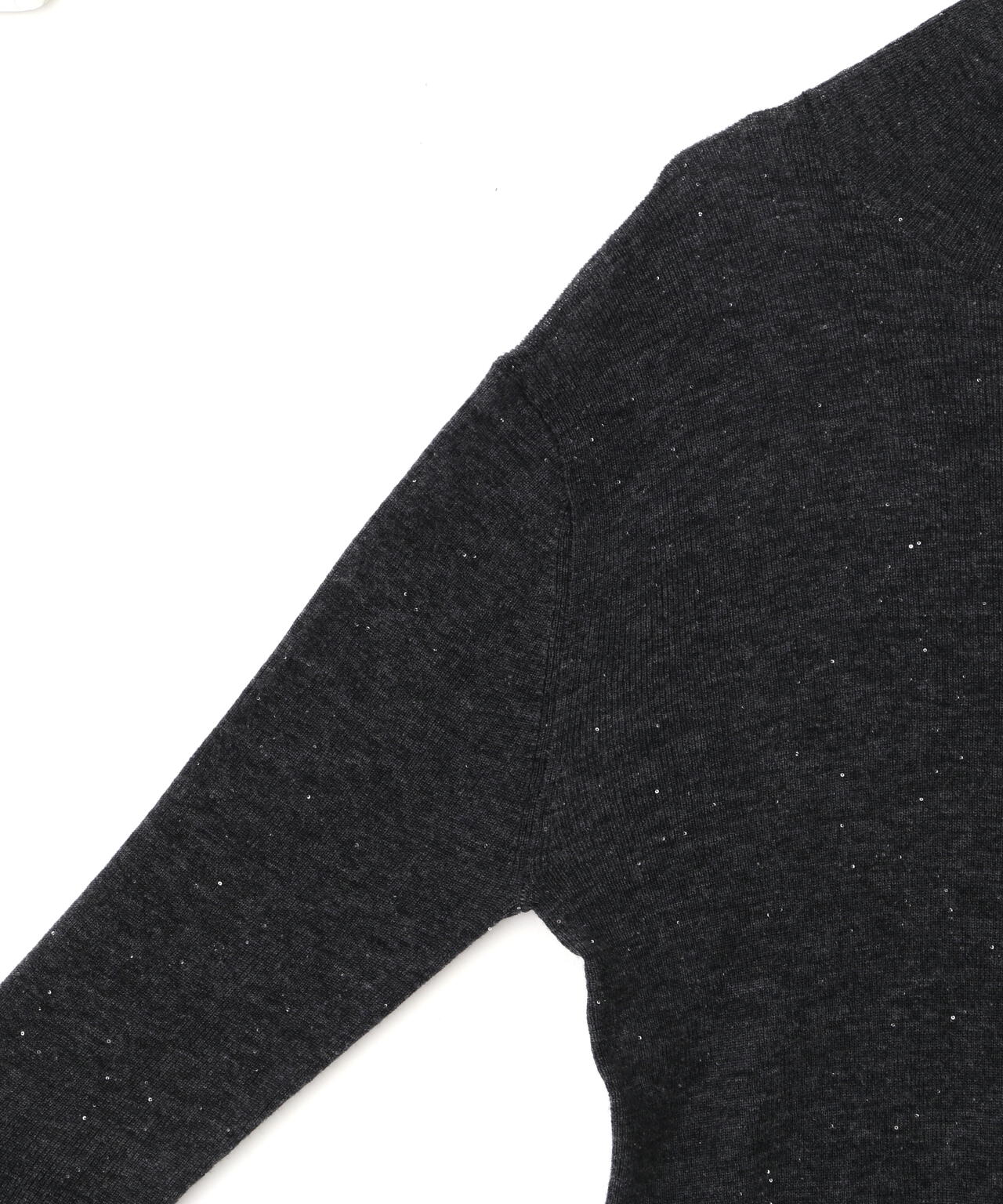 スパンコールシアーモックネックプルオーバー