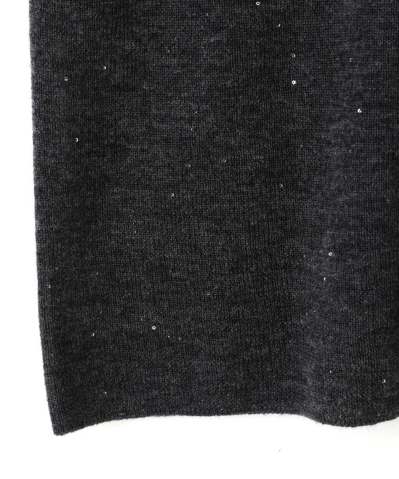 スパンコールシアーモックネックプルオーバー