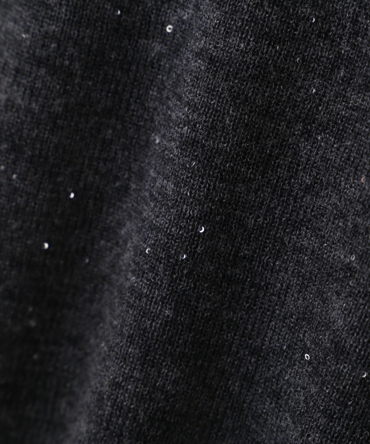 スパンコールシアーモックネックプルオーバー