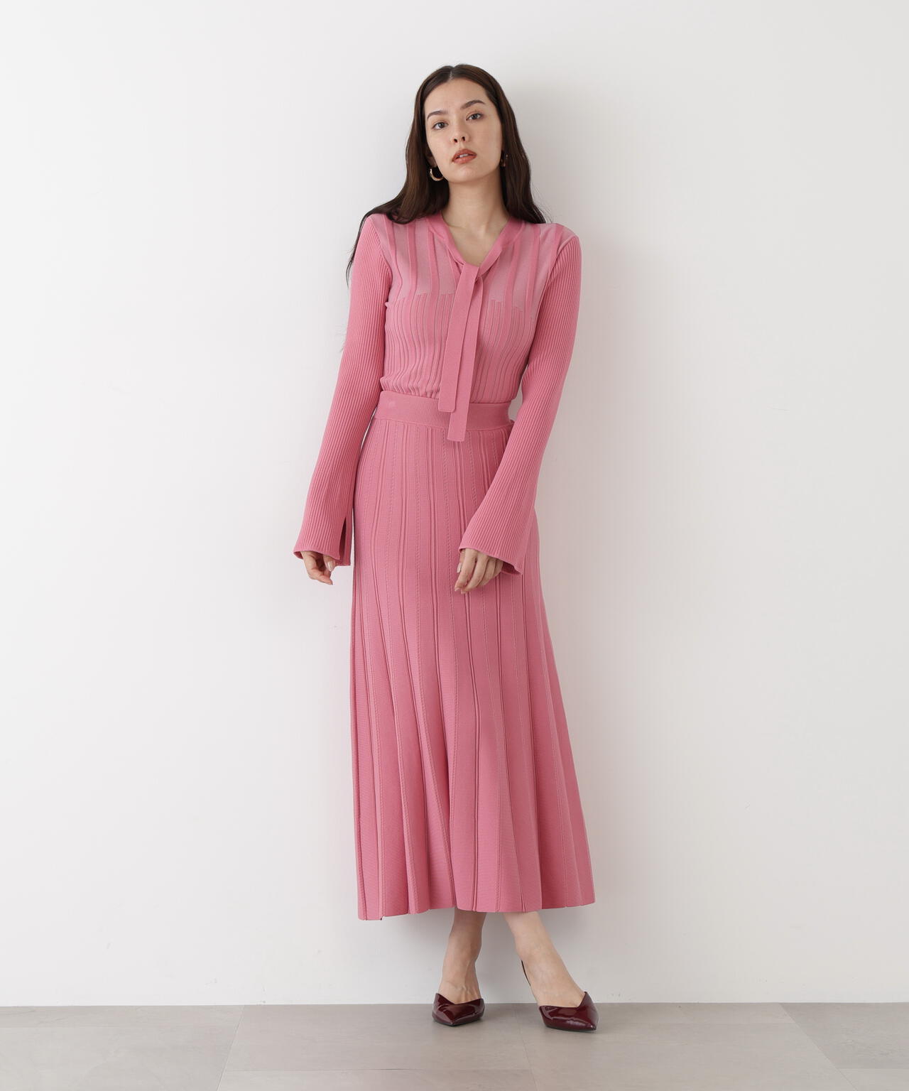 ベルスリーブボウタイニットプルオーバー | PINKY&DIANNE（ピンキー