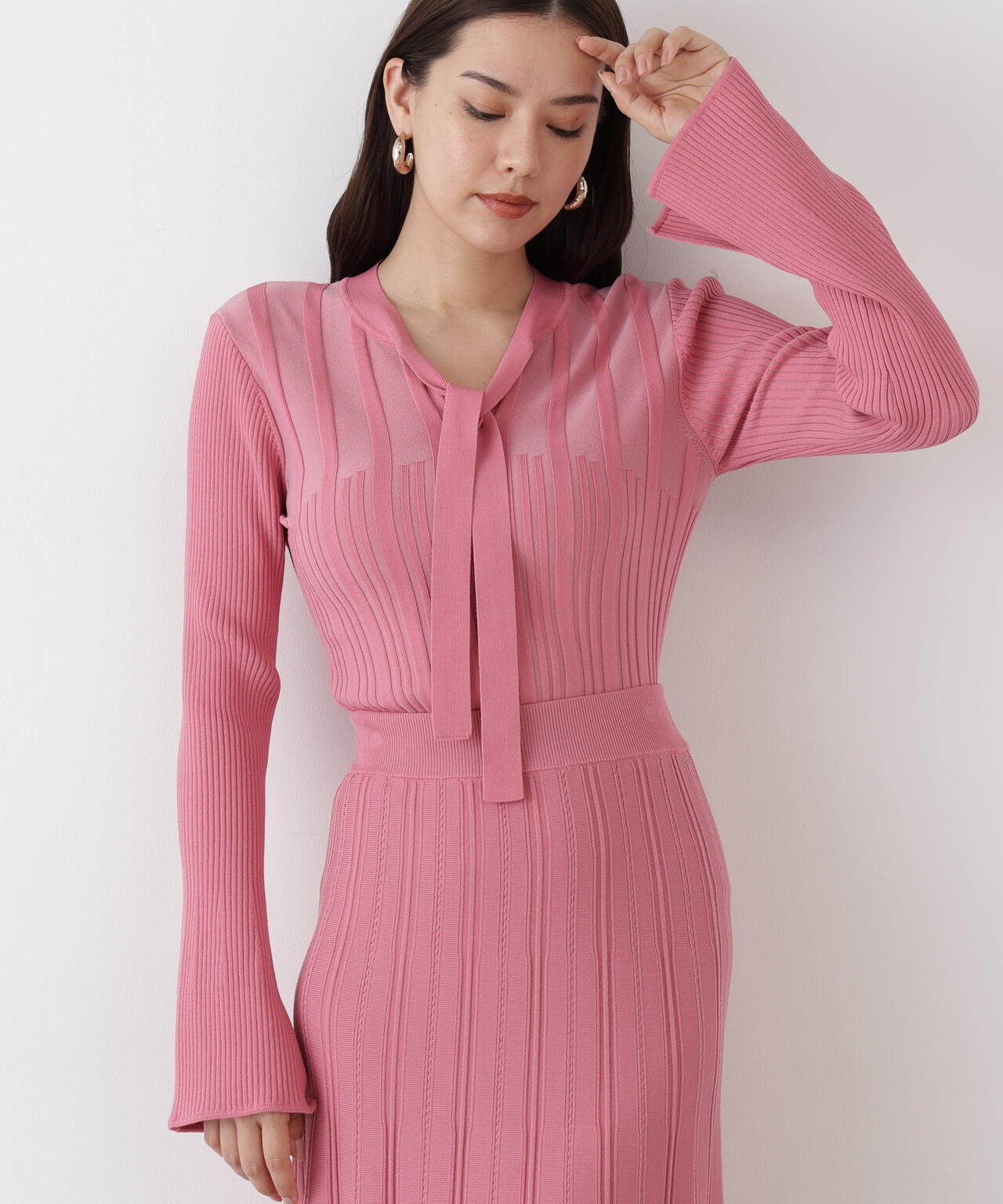 ベルスリーブボウタイニットプルオーバー | PINKY&DIANNE（ピンキー