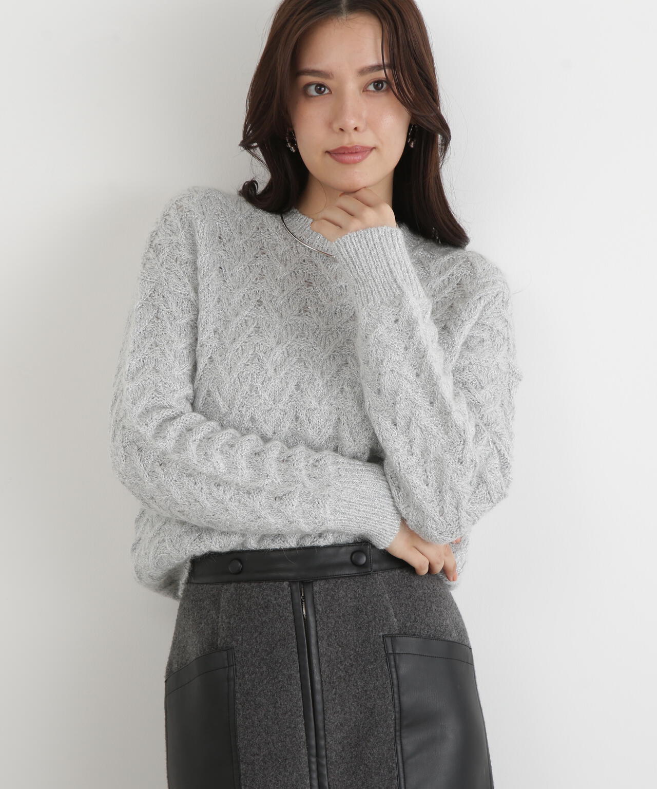 ラメケーブルニットプルオーバー | PINKY&DIANNE（ピンキー&ダイアン