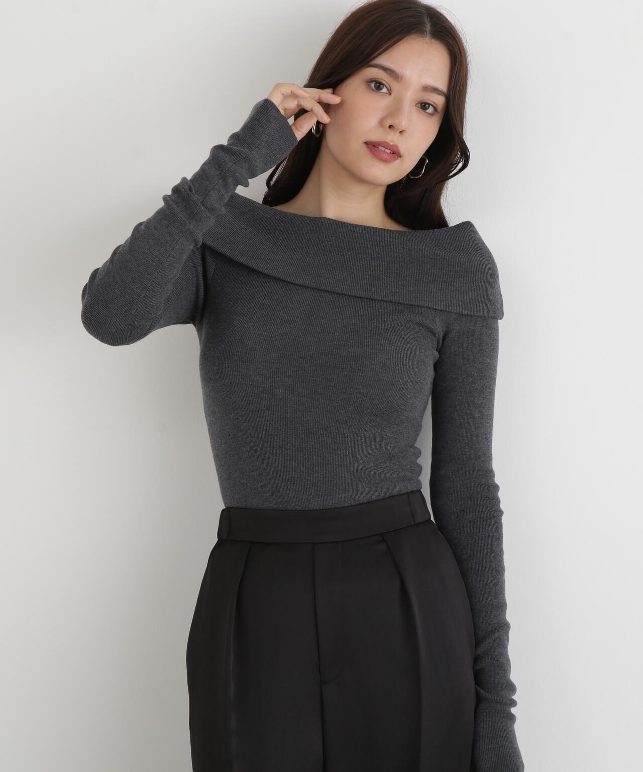 オフショルダー２ＷＡＹニットプルオーバー