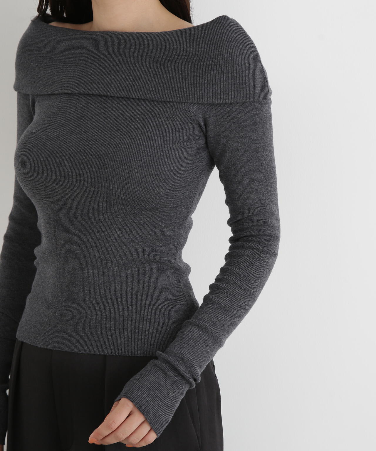 オフショルダー２ＷＡＹニットプルオーバー