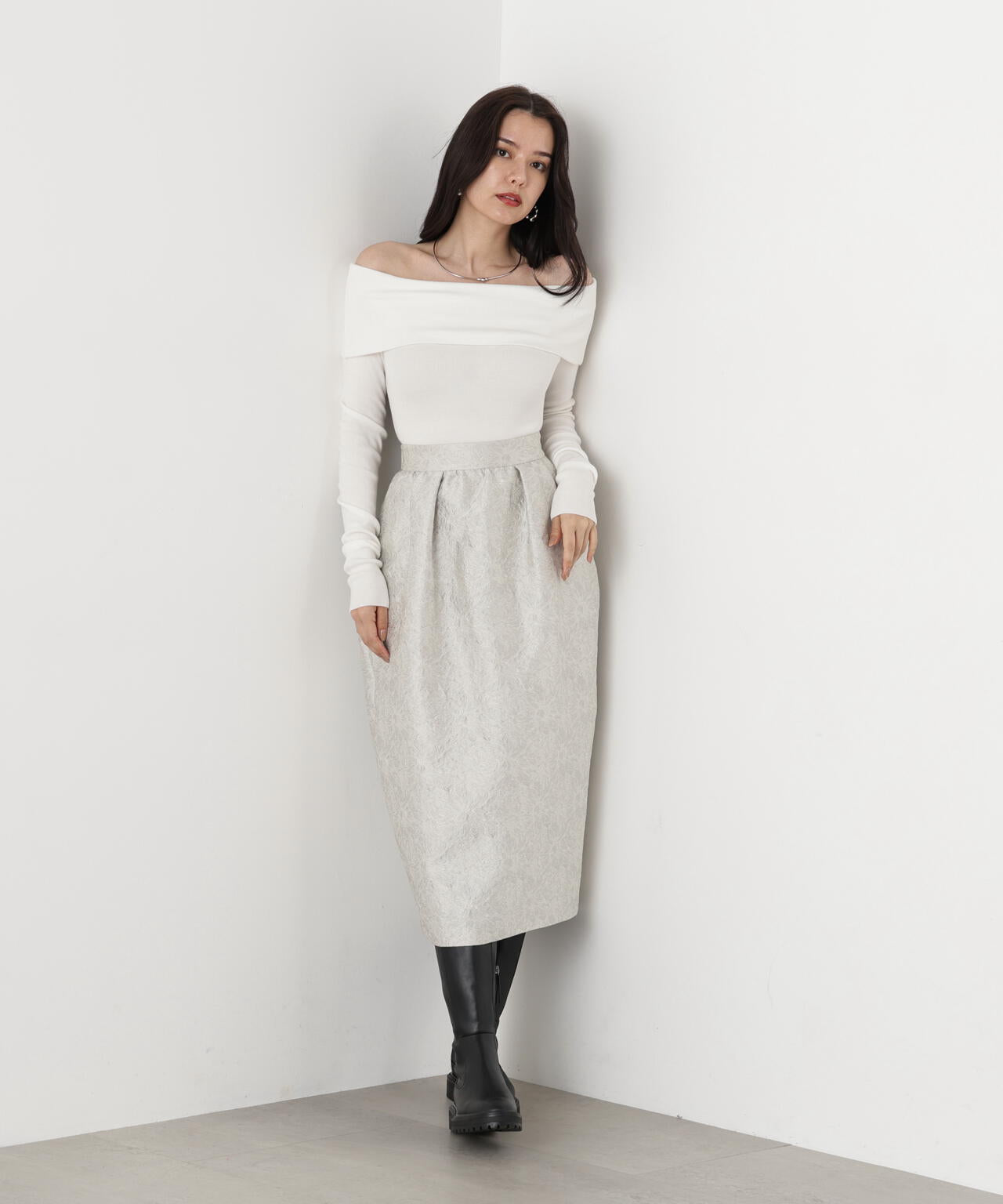 オフショルダー２ＷＡＹニットプルオーバー