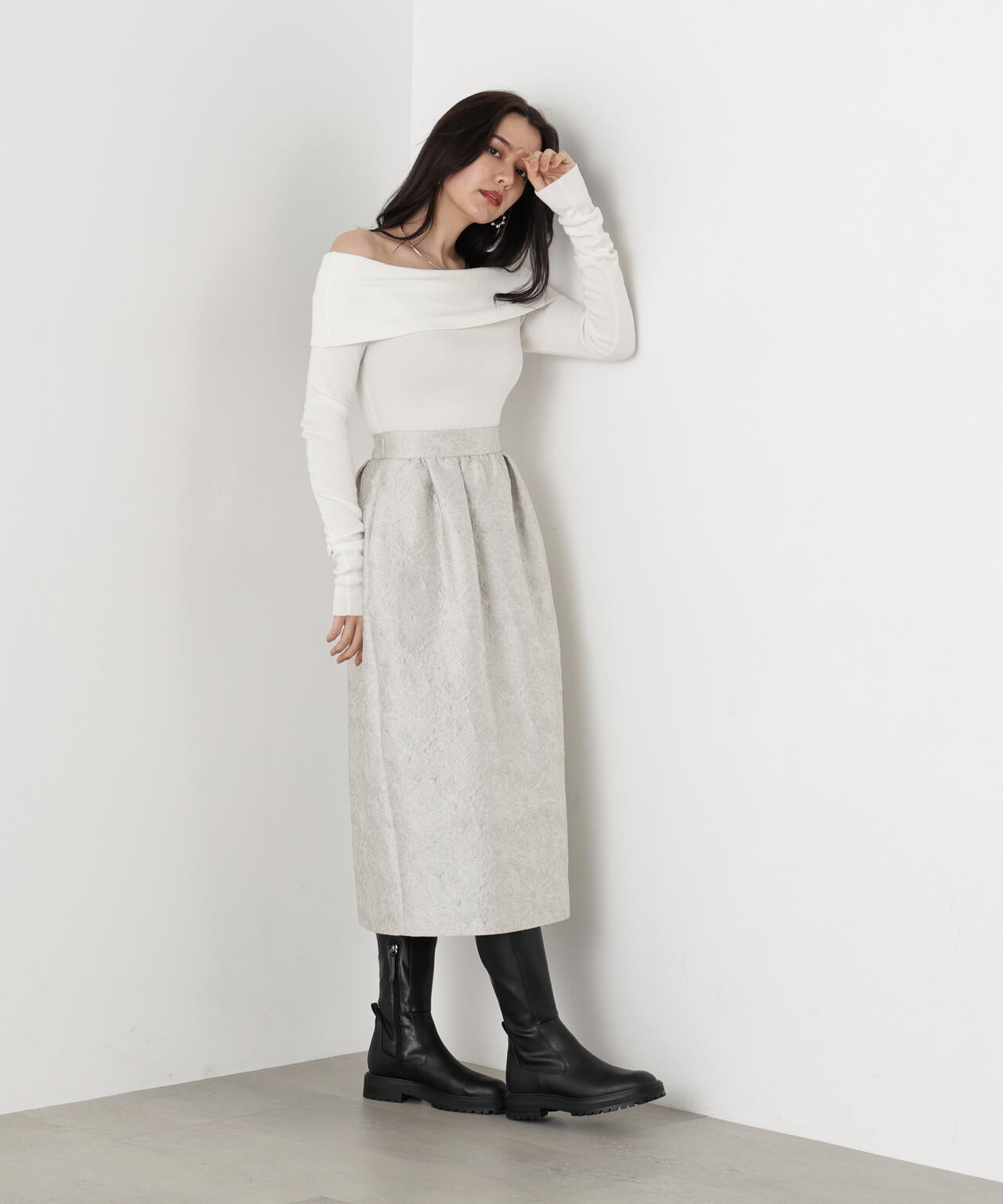 オフショルダー２ＷＡＹニットプルオーバー