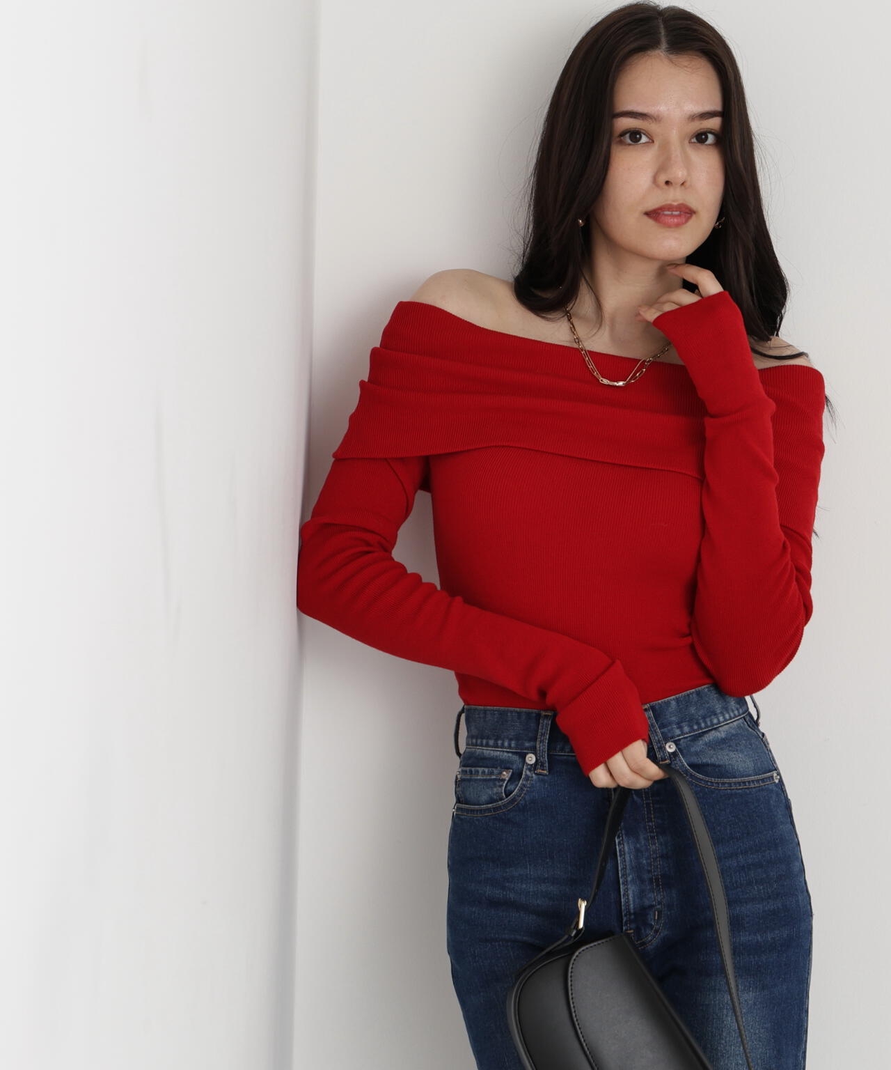 オフショルダー２ＷＡＹニットプルオーバー