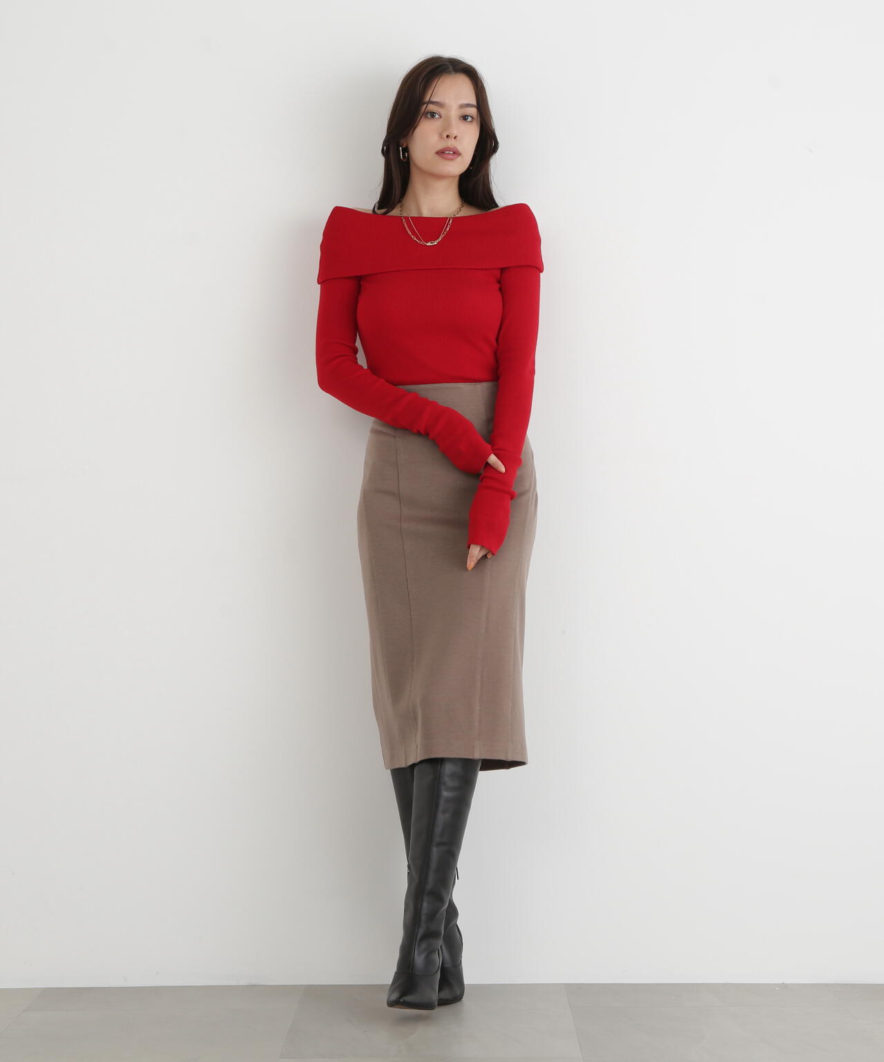 オフショルダー２ＷＡＹニットプルオーバー