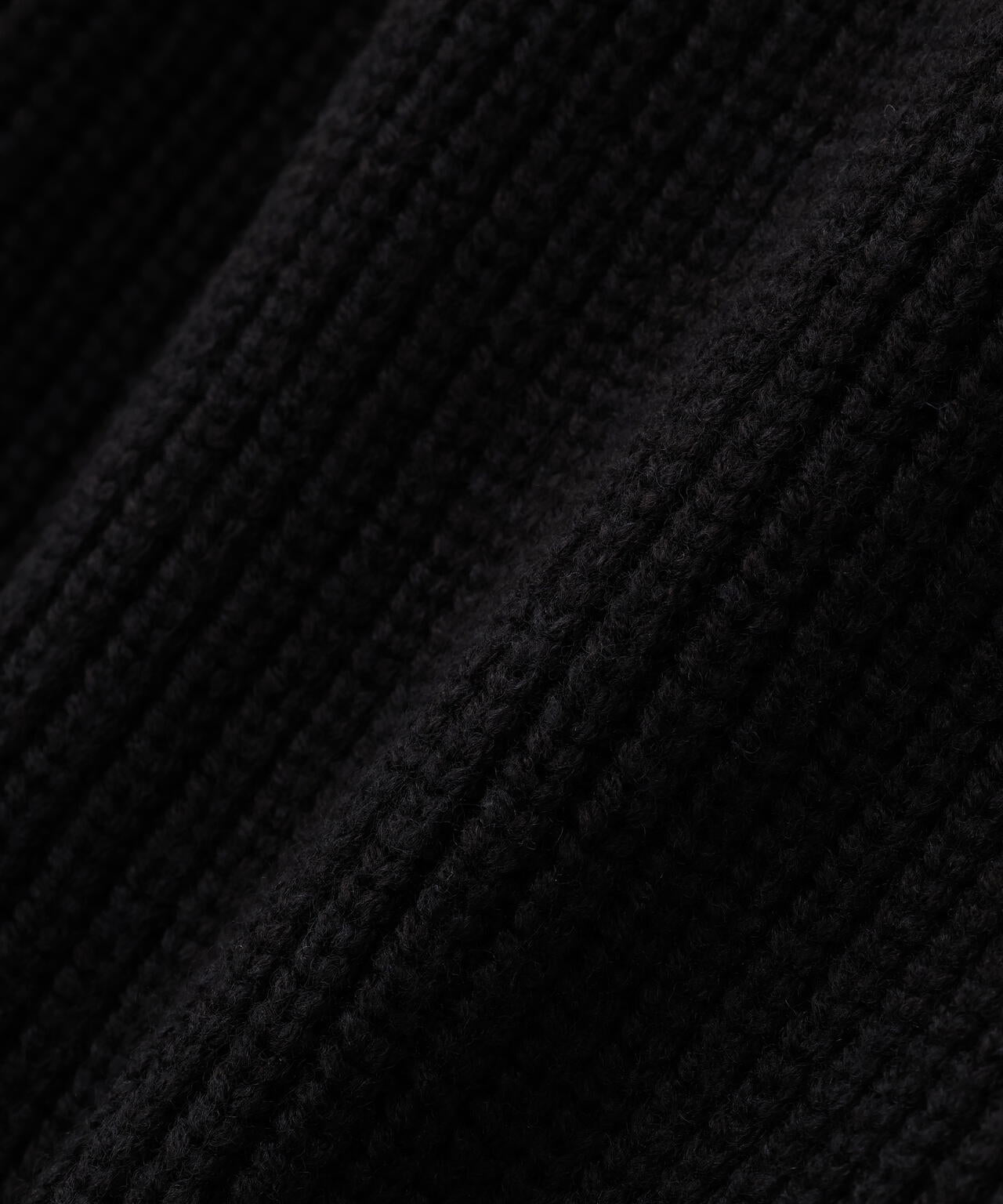 ファーグローブ付き畦ニットプルオーバー