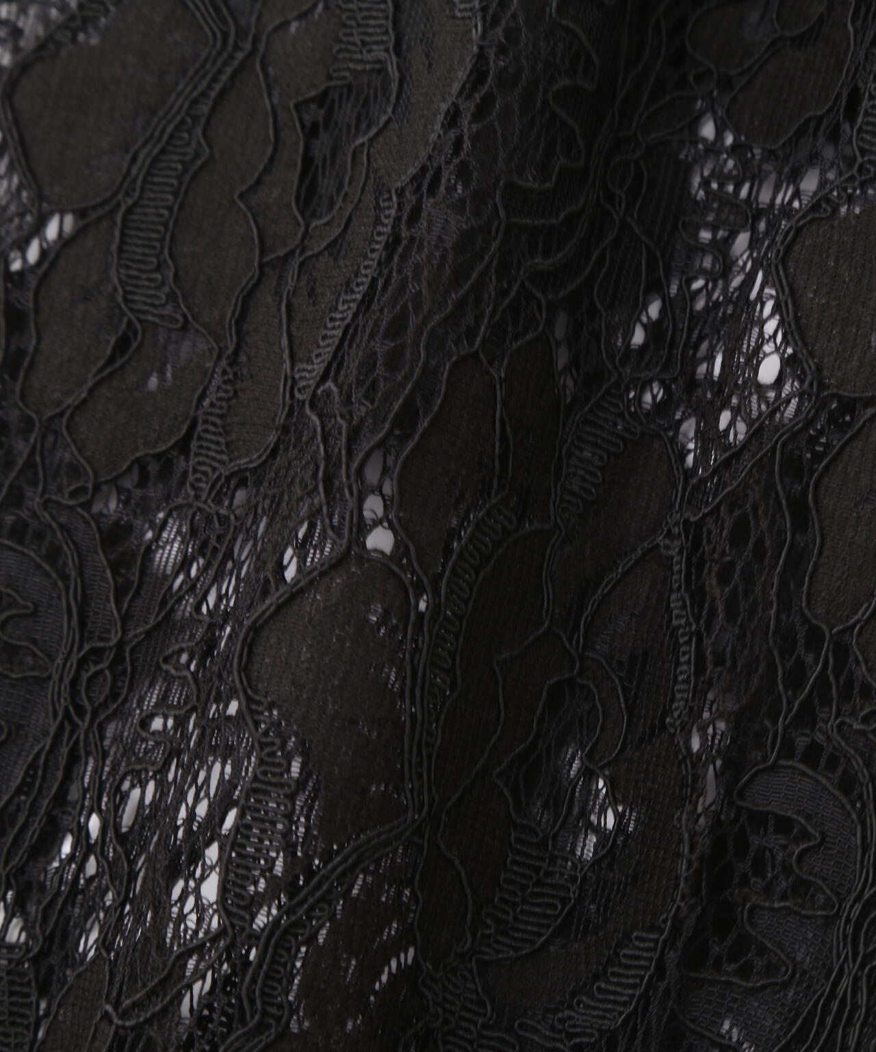 レースコンビモックネックニットプルオーバー