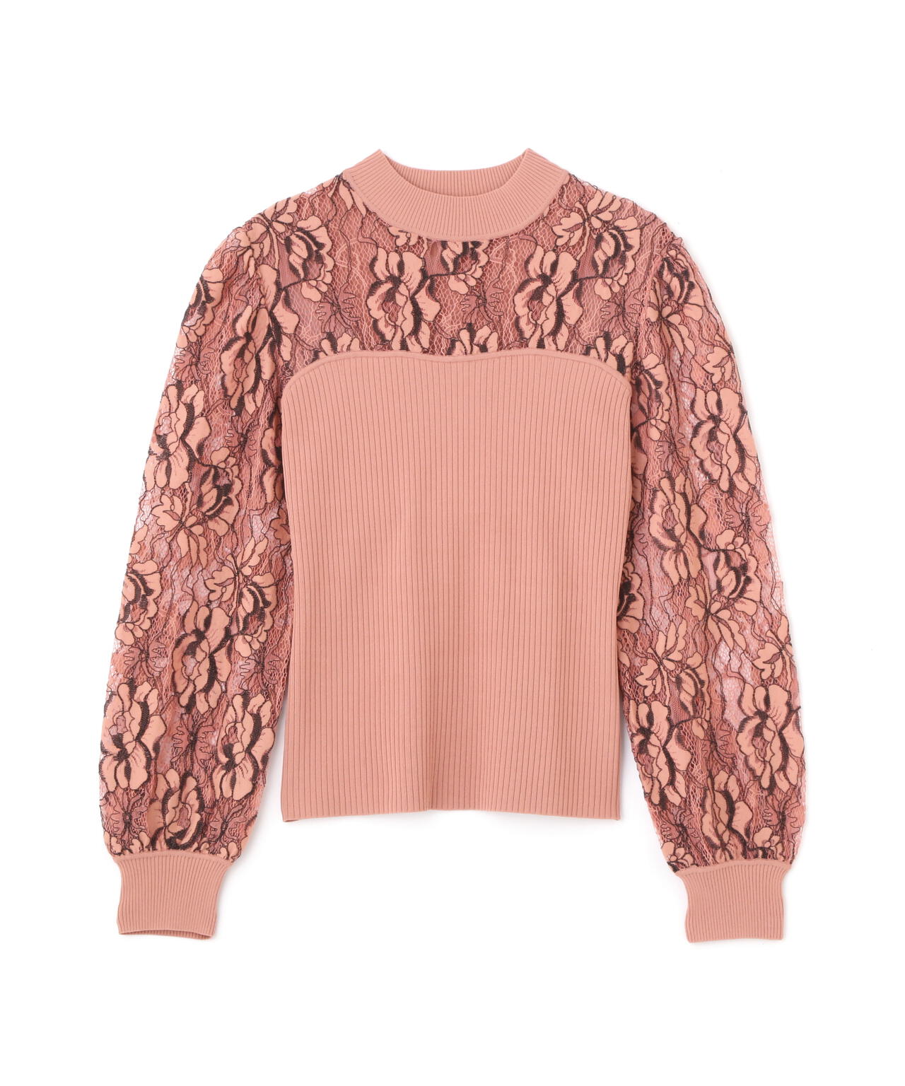 レースコンビモックネックニットプルオーバー | PINKY&DIANNE