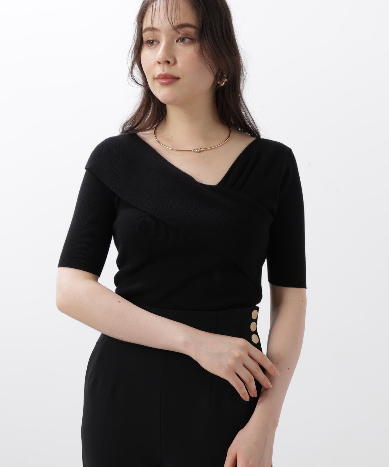 499 美品✨ピンキー&ダイアン ニットプルオーバー ビスチェ ブラック セール】 ◇ビジューニットプルオーバー （ニット・セーター