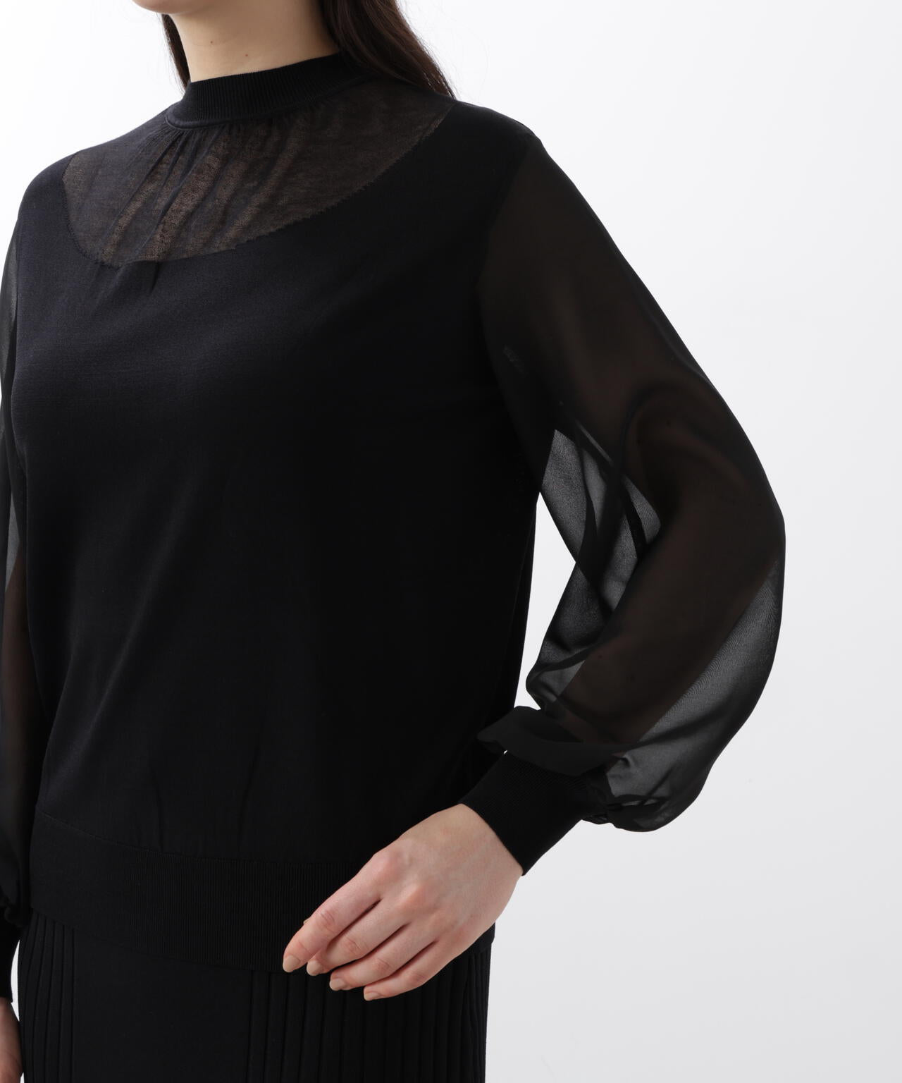 ギャザーネックシフォンコンビニット | PINKY&DIANNE（ピンキー