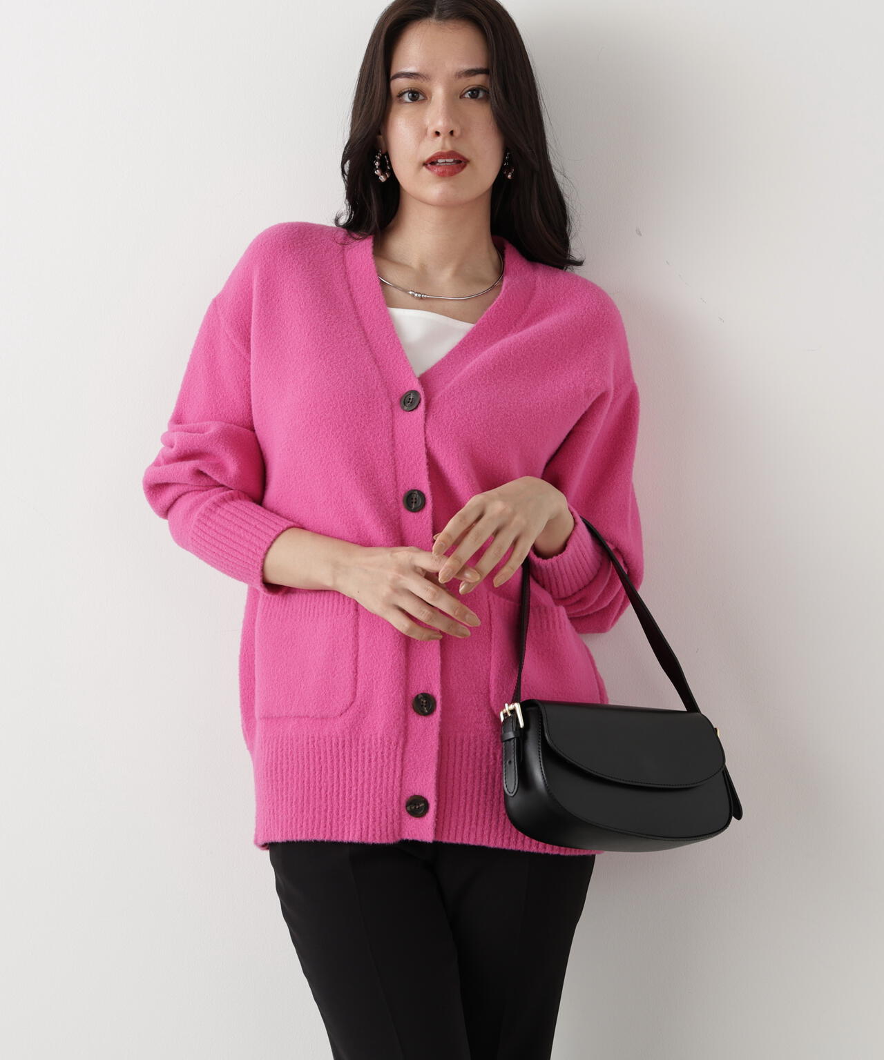 ［WEB限定カラー］フェザーヤーンオーバーカーディガン