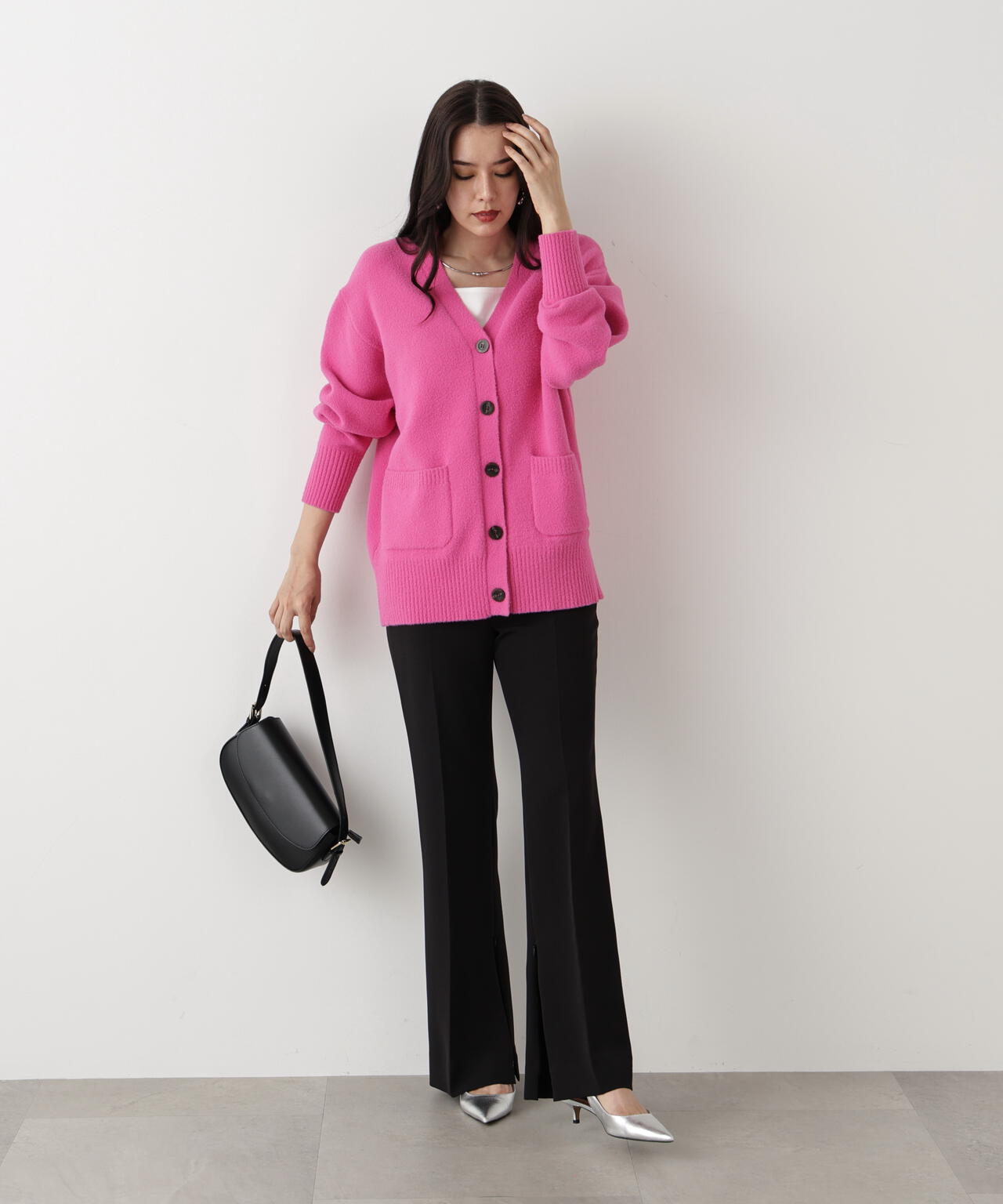 ［WEB限定カラー］フェザーヤーンオーバーカーディガン