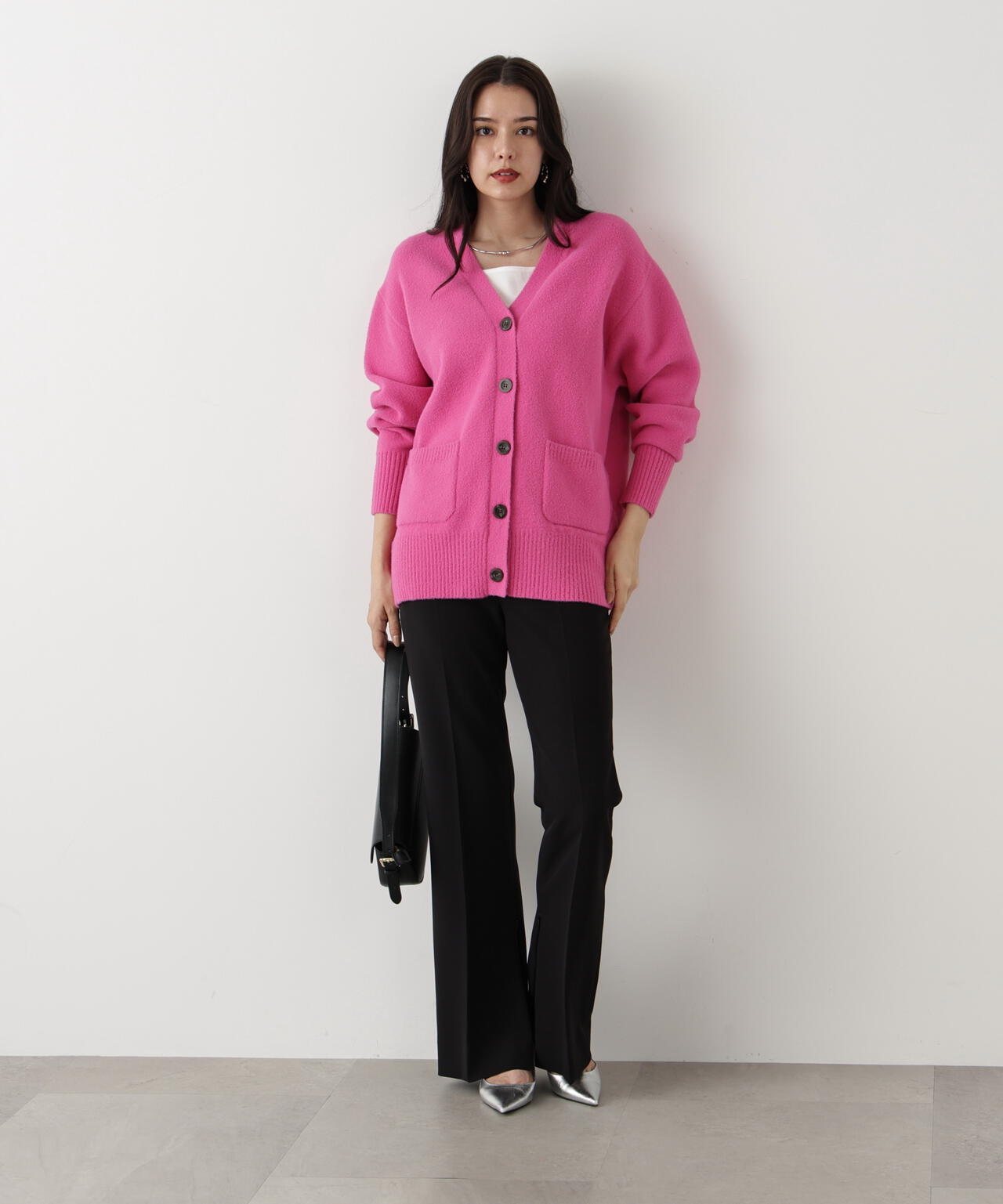 ［WEB限定カラー］フェザーヤーンオーバーカーディガン