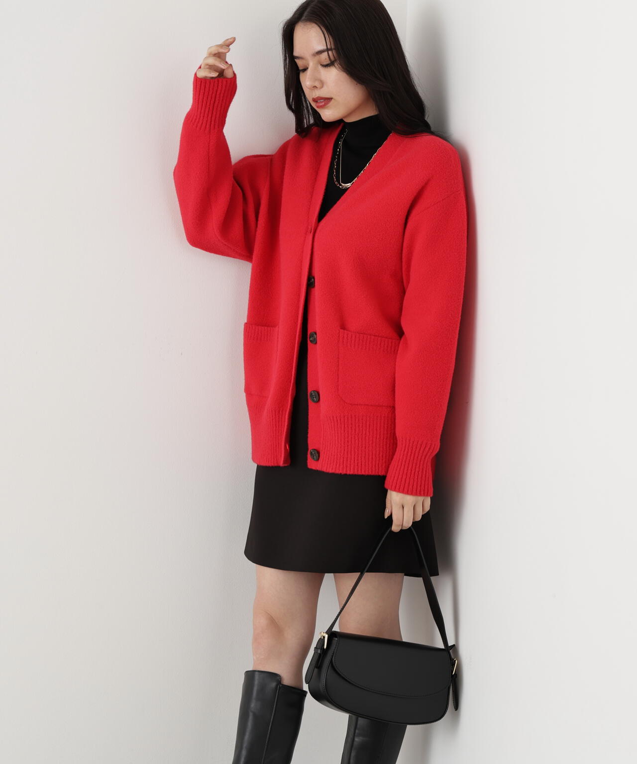 ［WEB限定カラー］フェザーヤーンオーバーカーディガン